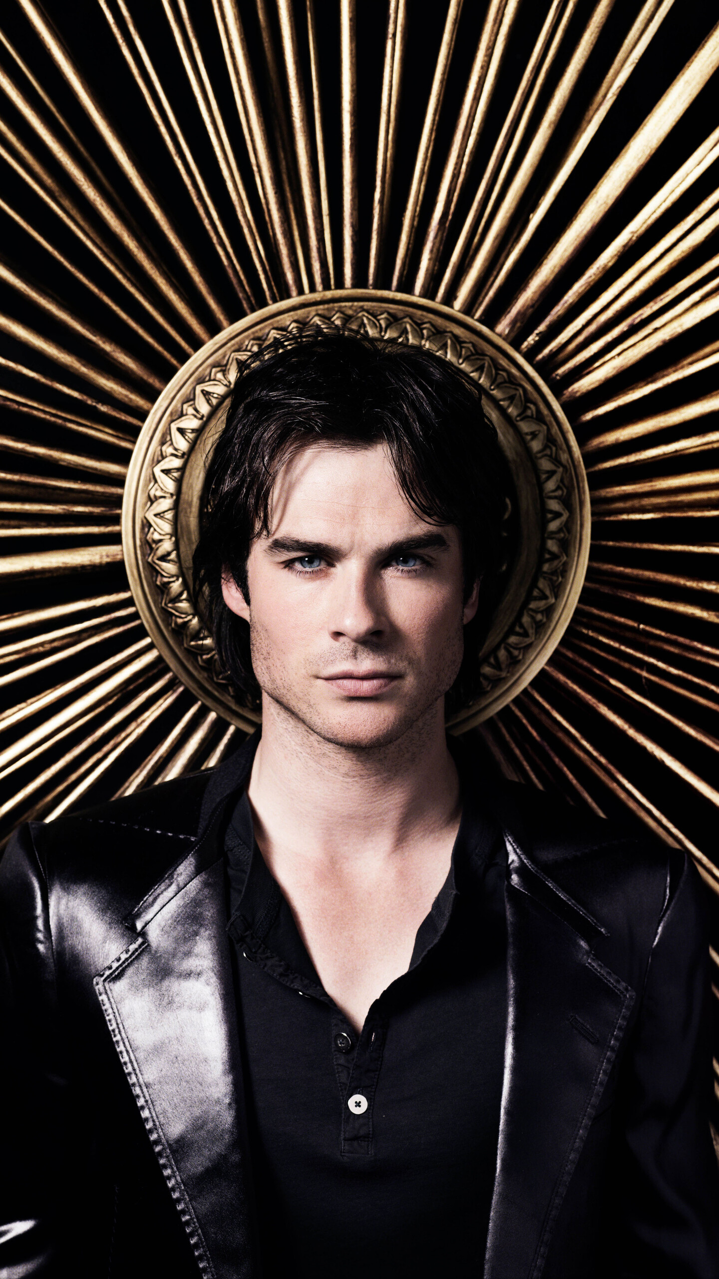 The Vampire Diaries (TV Series): Ian Somerhalder, Damon Salvatore, American Actor And Model, Known For Playing Boone Carlyle In The TV Drama "Lost". 1440x2560 HD Background.