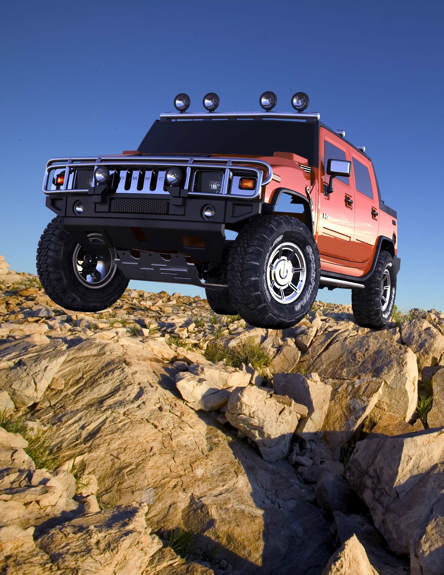 Hummer: H2 SUT model, A large SUV that was built in the AM General facility. 1550x2000 HD Wallpaper.