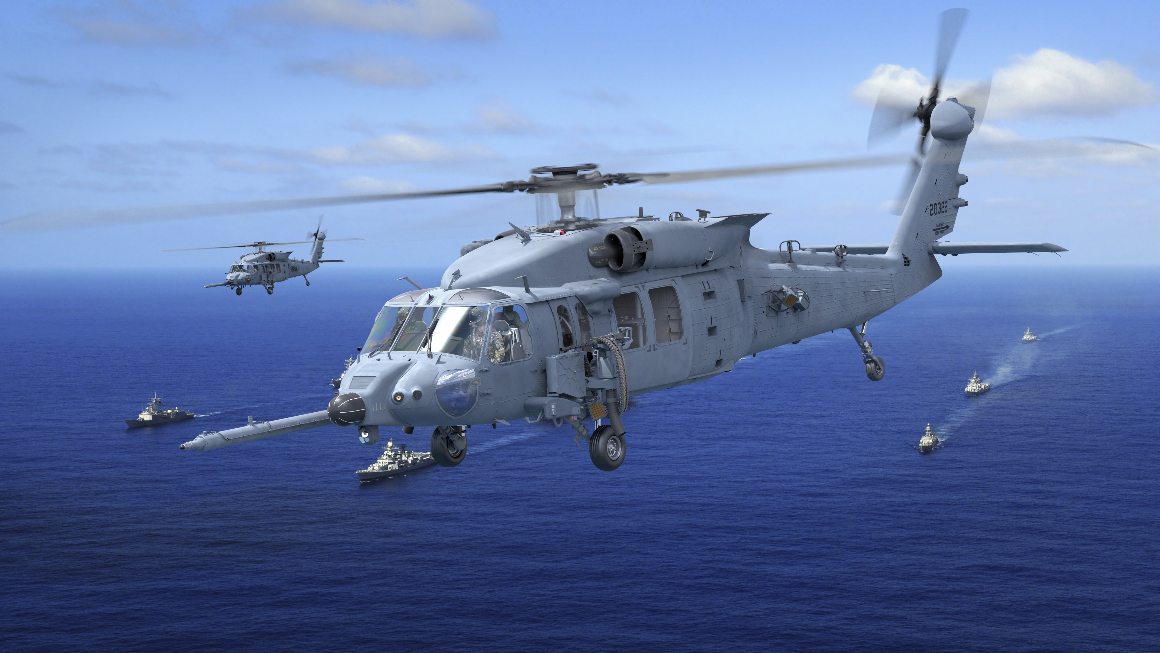 Sikorsky HH-60 Pave Hawk, Rescue helicopter, High resolution, Wallpaper collection, 3840x2160 4K Desktop