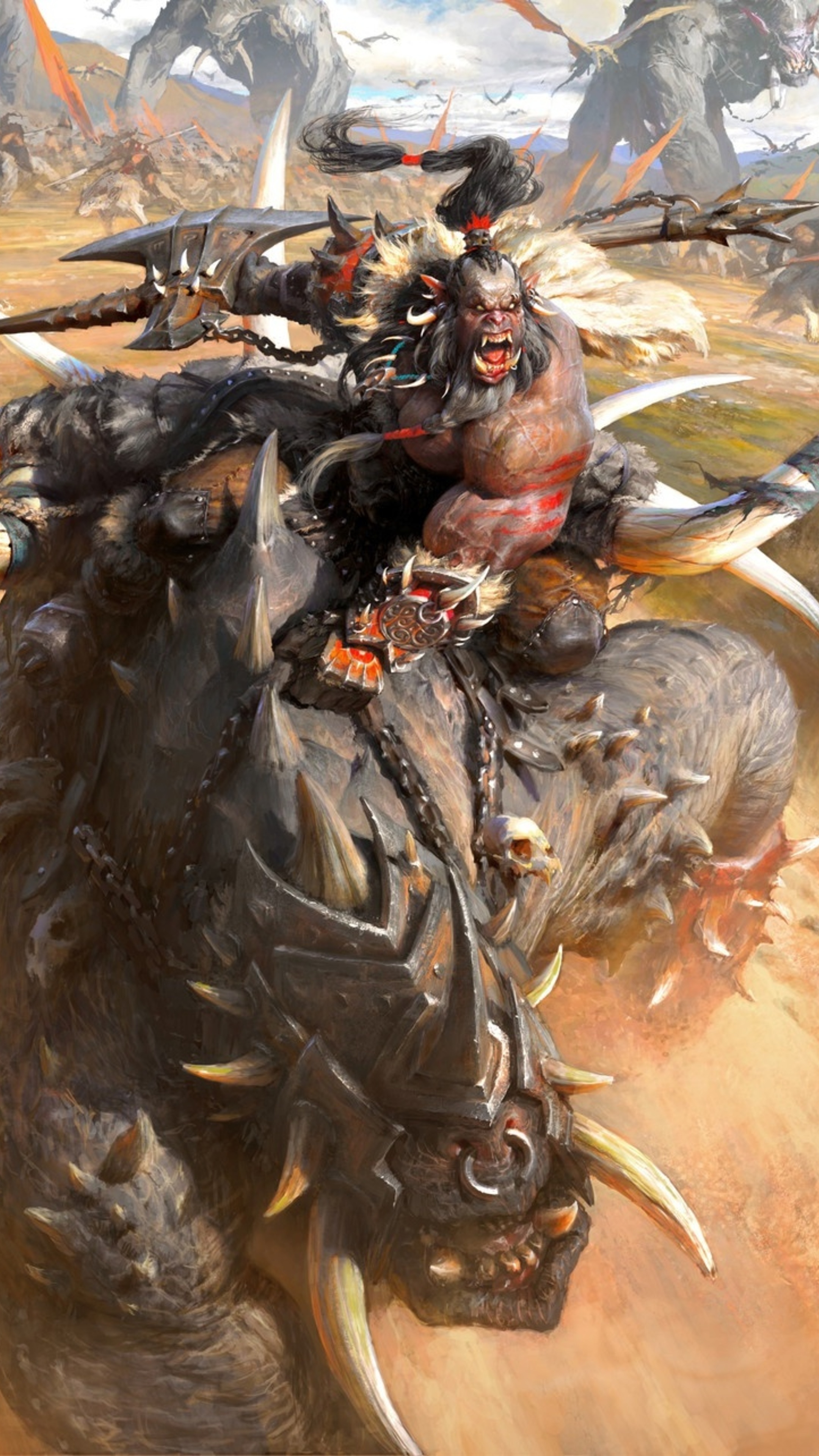 Orc in war, Sony Xperia wallpapers, Art and images, Premium HD quality, 2160x3840 4K Handy