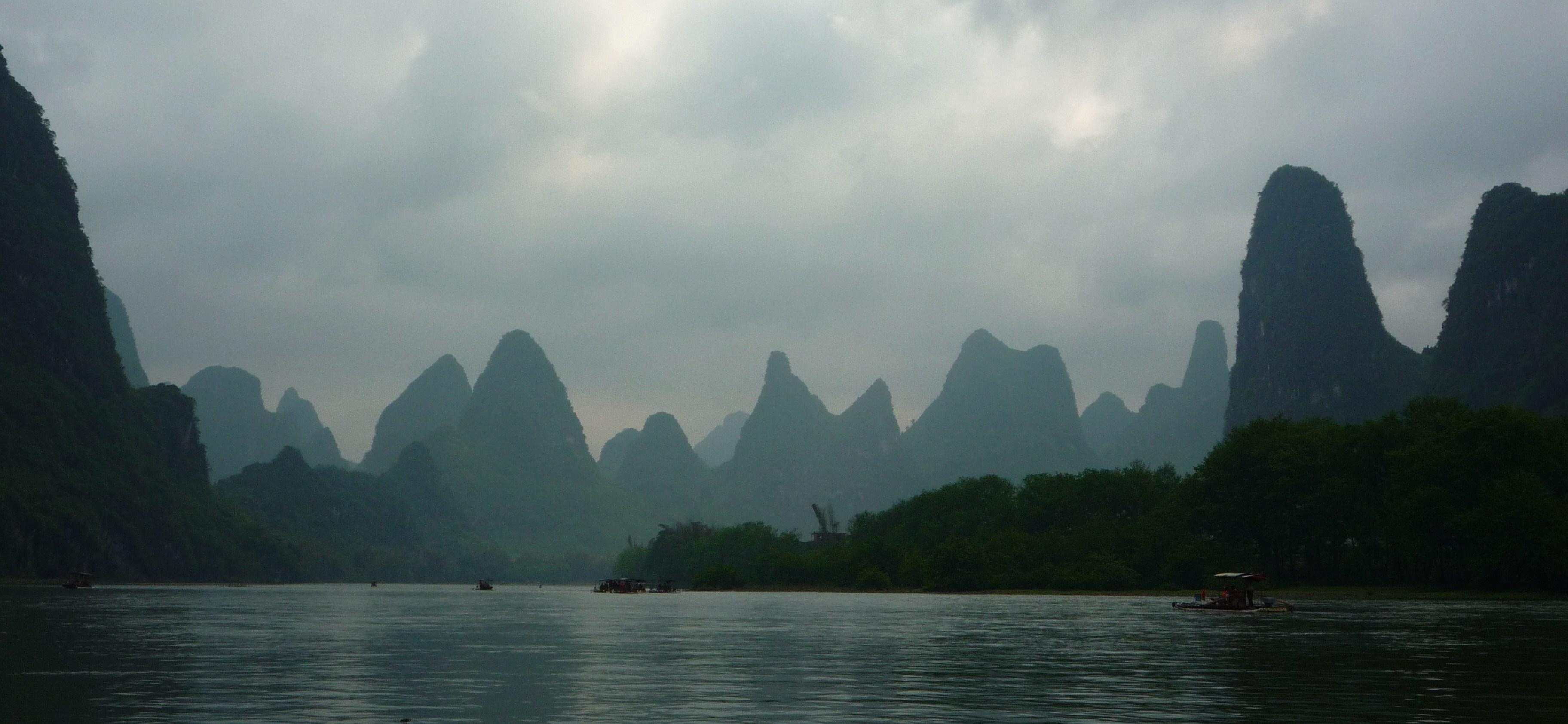 Guilin Li River National Park, Travels, karst hills, yangshuo guilin, 3650x1690 Dual Screen Desktop