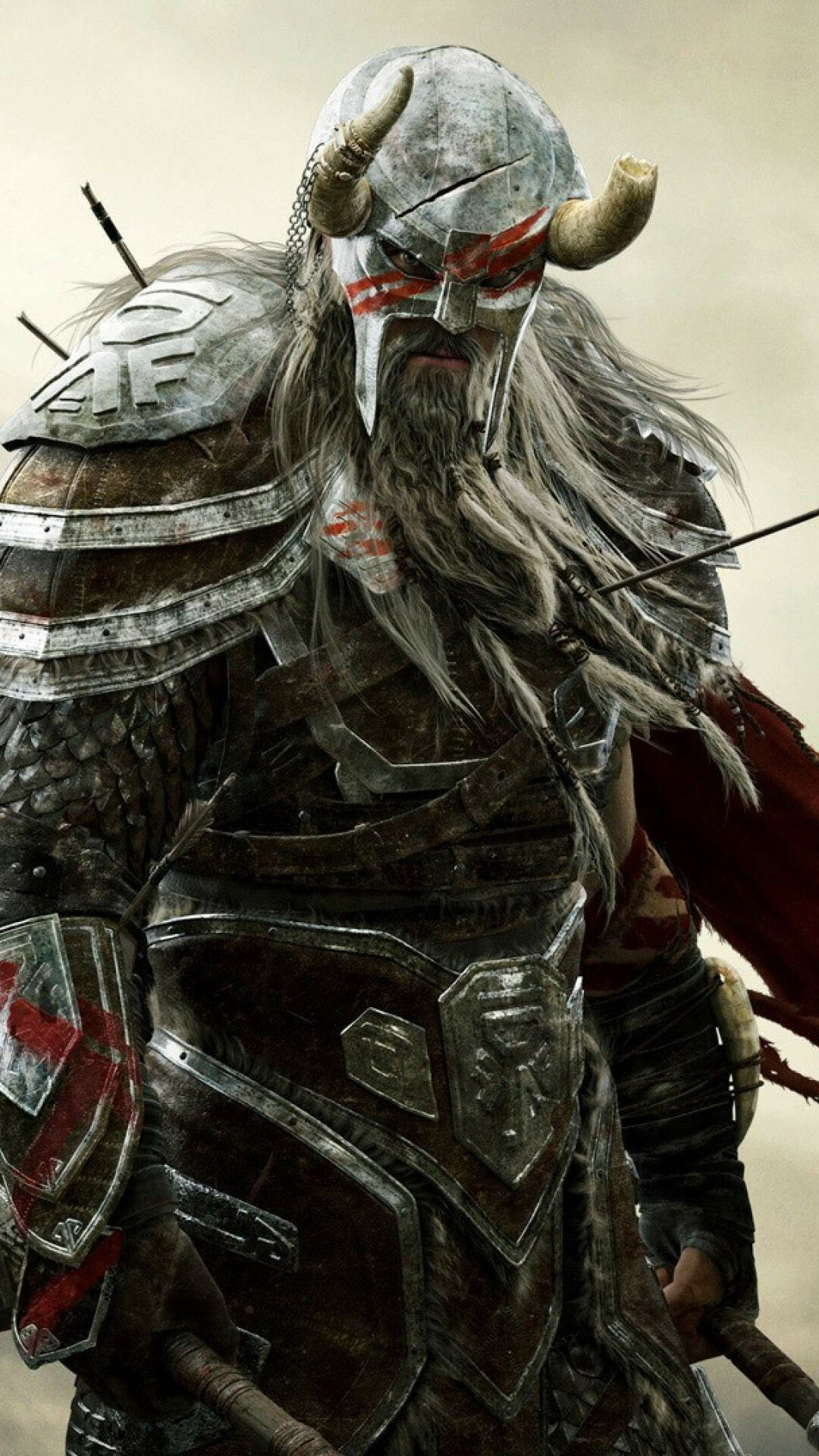 Knight: Fantasy warrior, Viking, The Elder Scrolls. 1080x1920 Full HD Wallpaper.