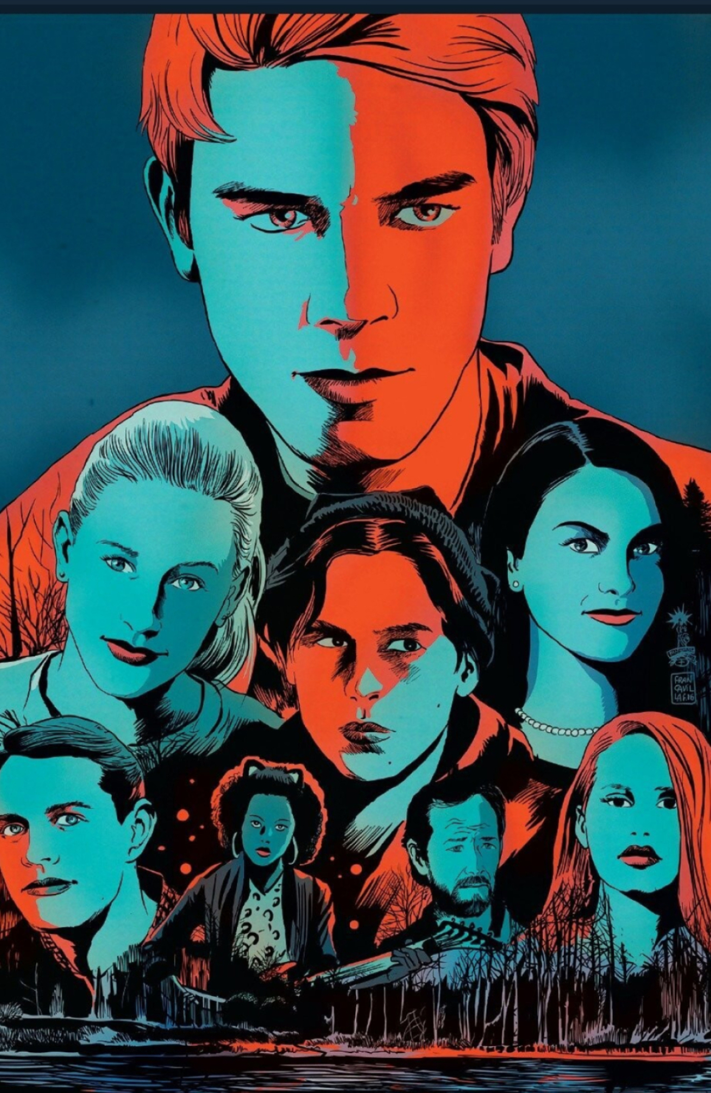 Riverdale (TV Series): Mark Waid, Adam Hughes, Marguerite Bennett, Fiona Staples, Chip Zdarsky. 1400x2160 HD Background.
