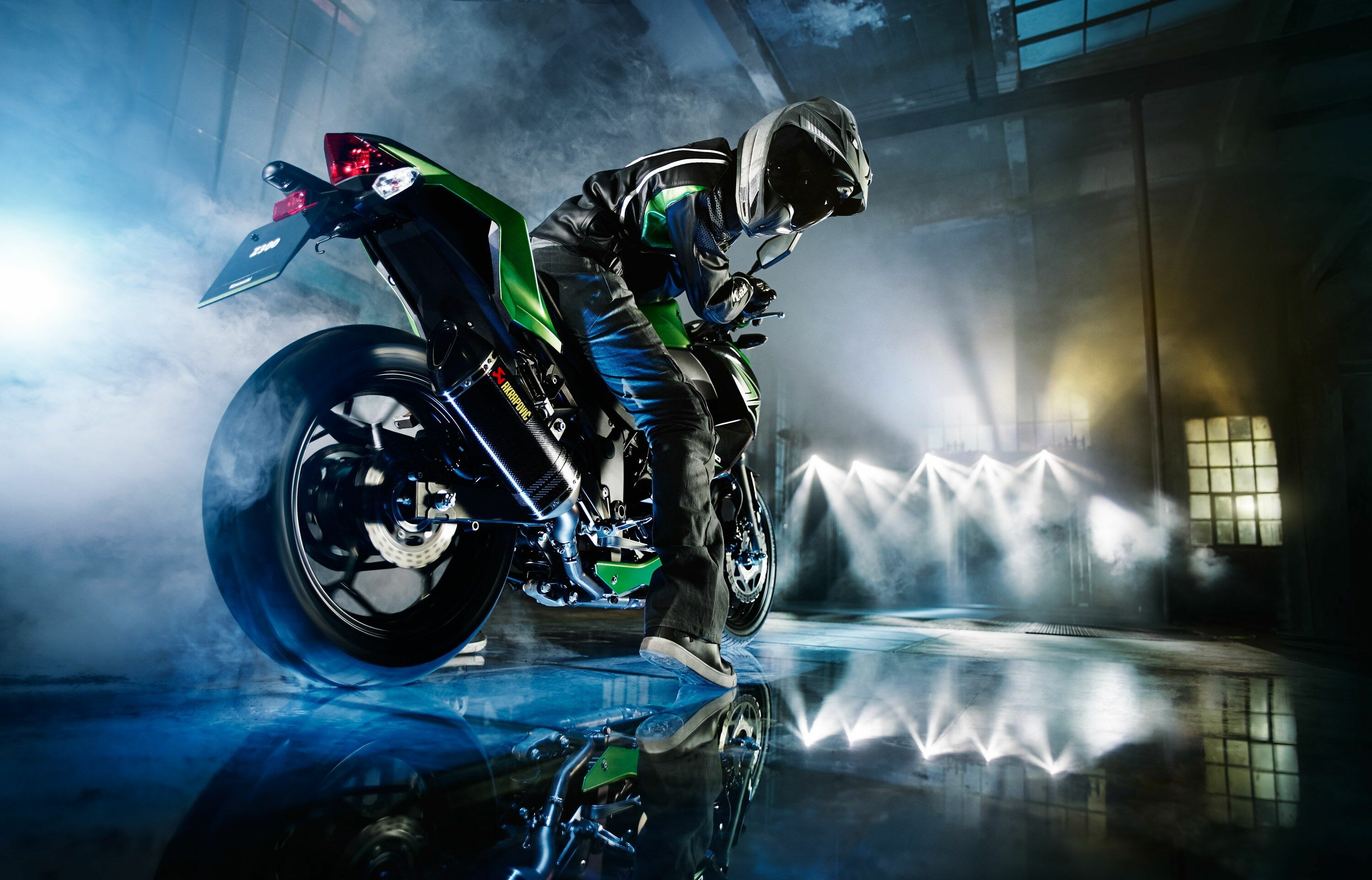 Kawasaki: Z300, Codenamed ER300, A standard motorcycle. 3000x1930 HD Background.