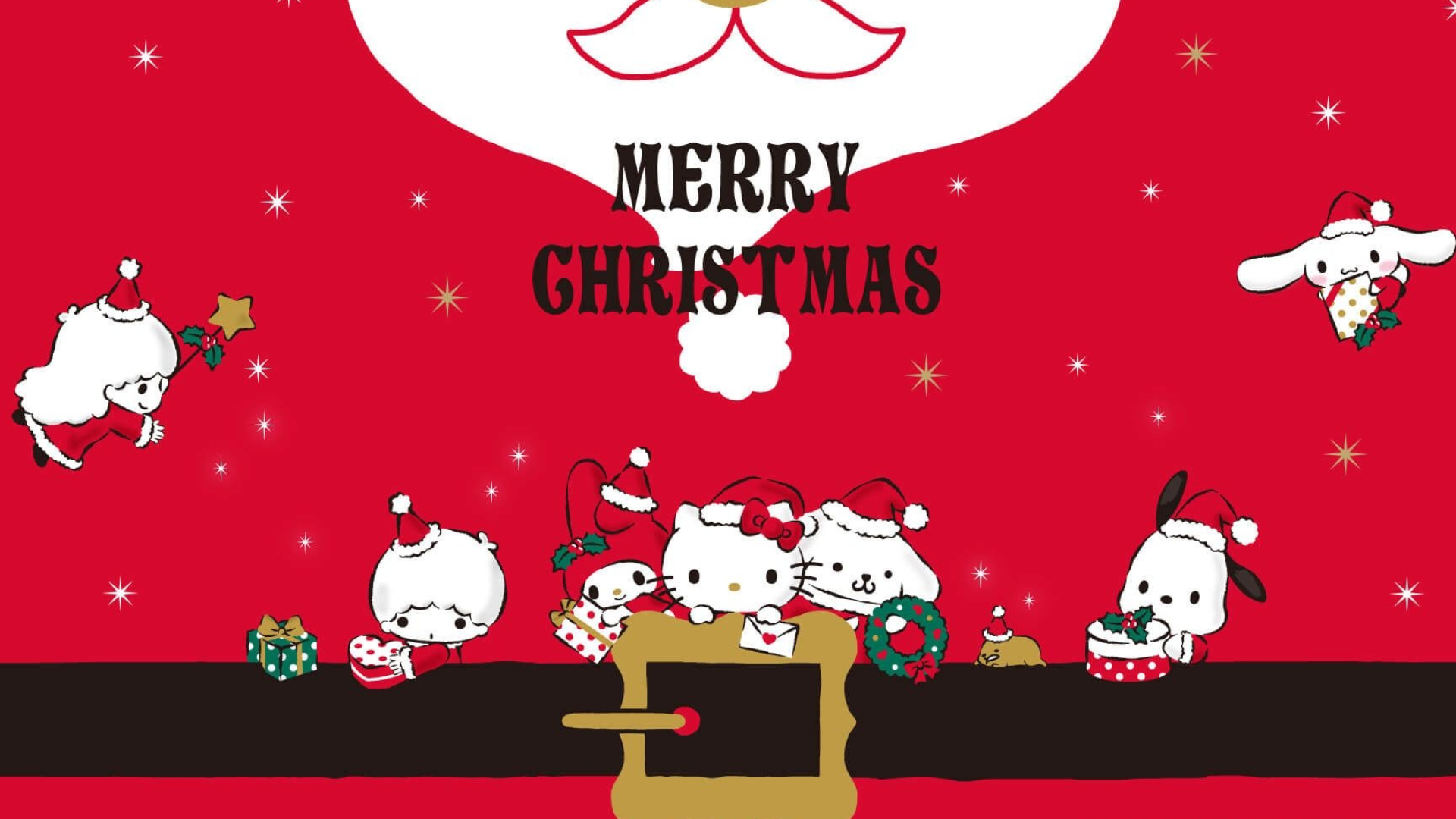 Hello Kitty Christmas, Cute and festive, Perfect for holiday season, 1920x1080 Full HD Desktop