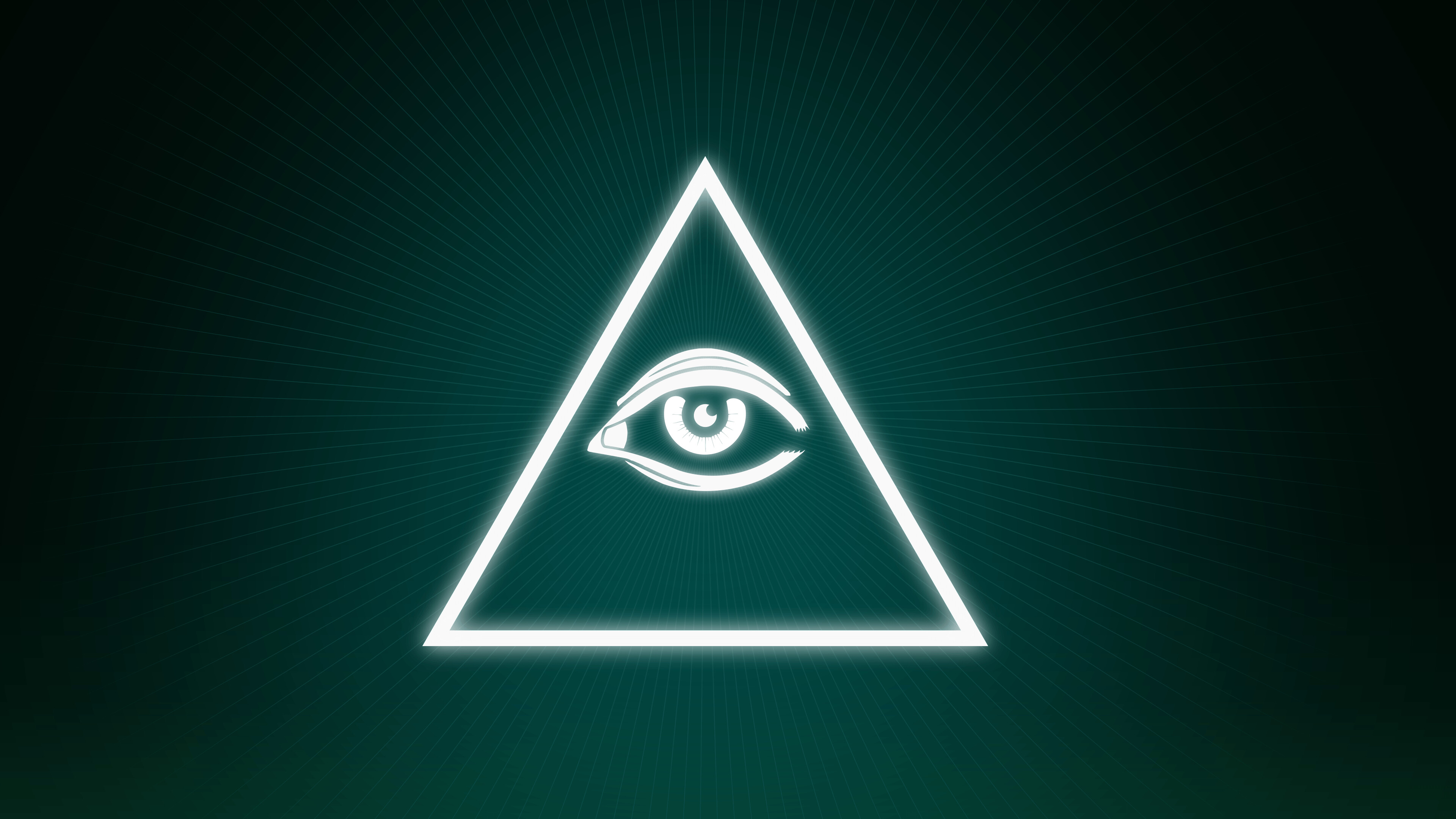Triangle: Illuminati sign, Eye, A three-sided polygon. 3840x2160 4K Wallpaper.