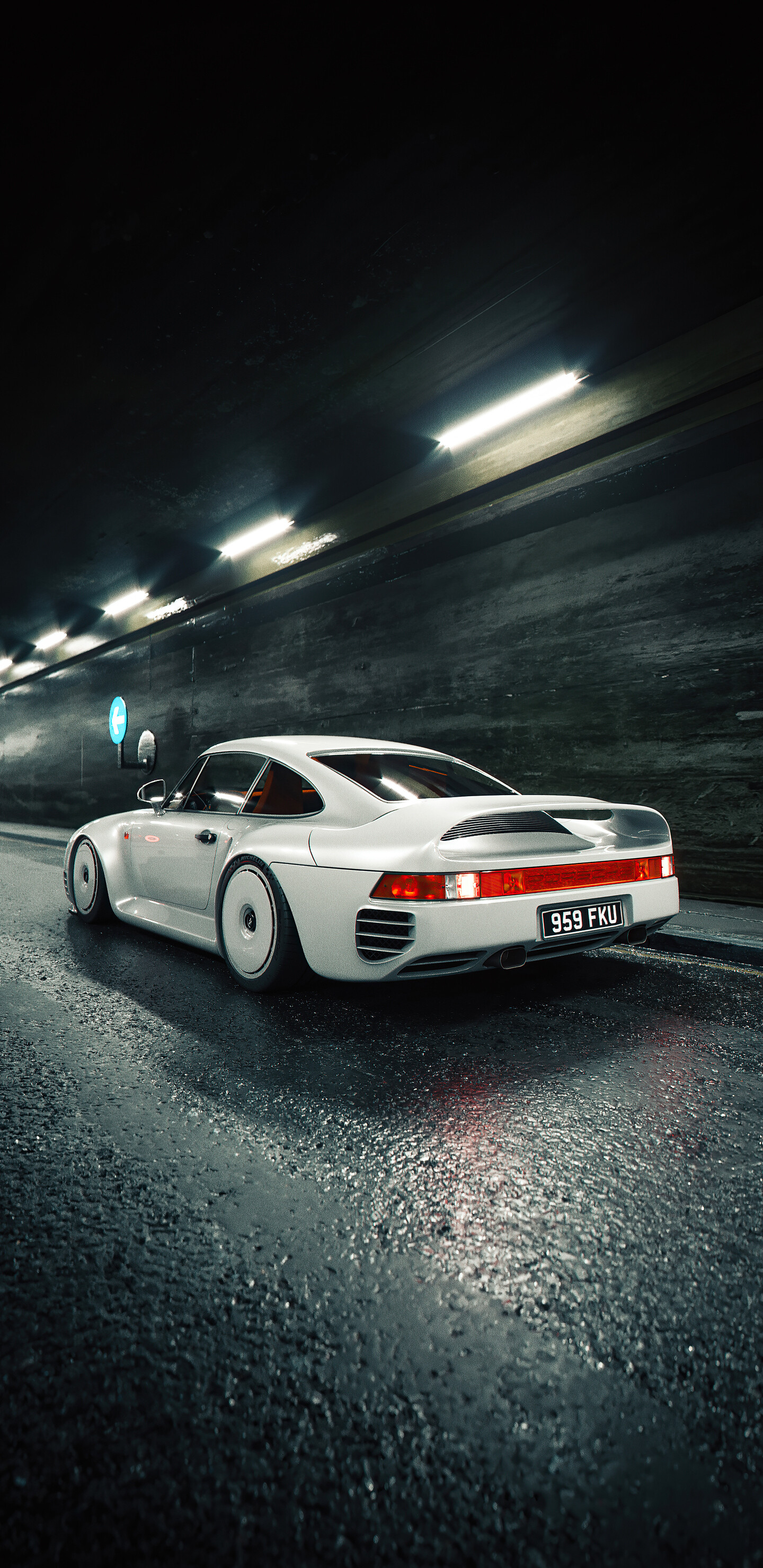 Porsche: 959 GRB Prototype, German car manufacturer. 1440x2960 HD Background.
