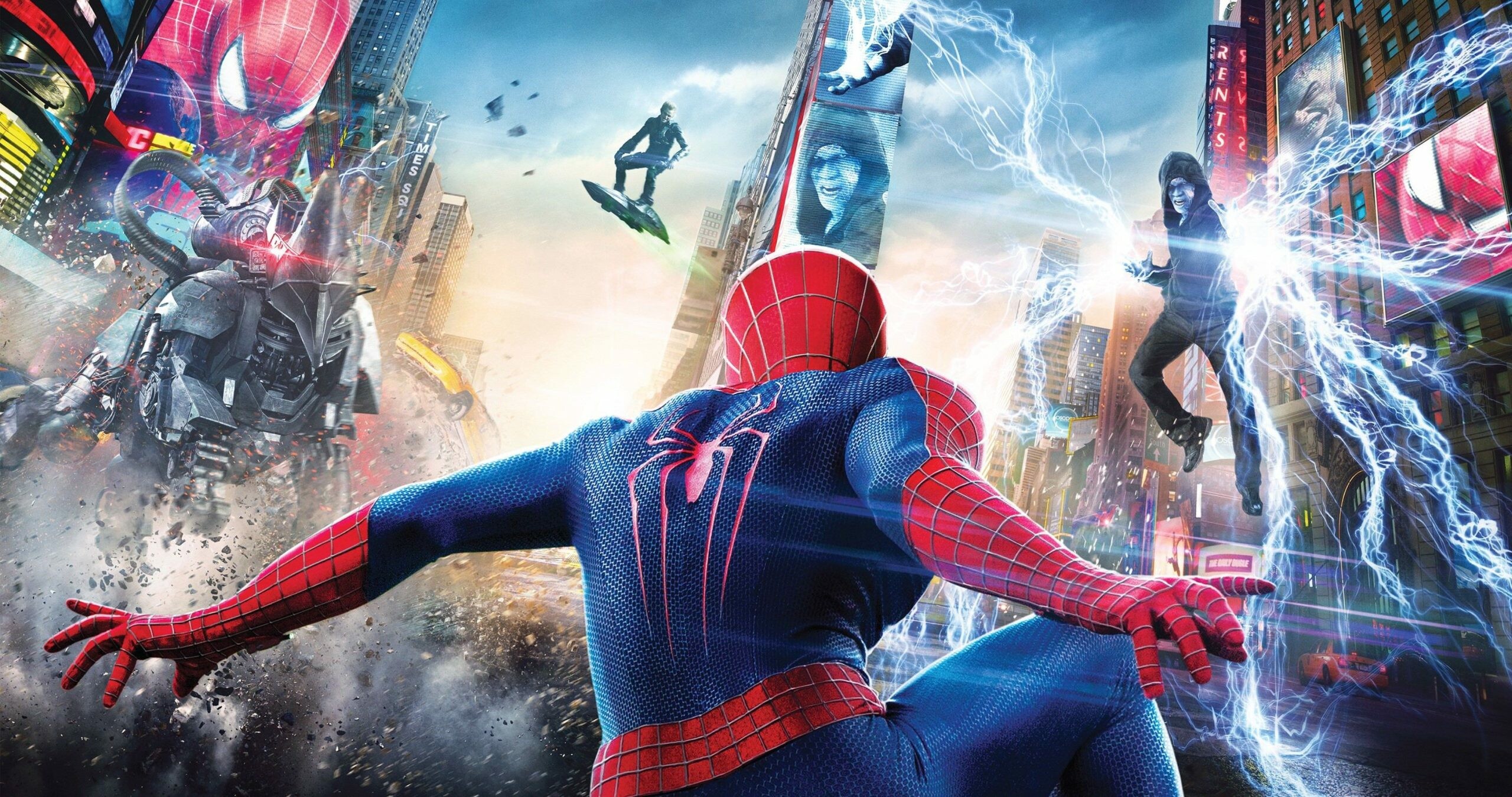 Marvel: The Amazing Spider-Man, Jamie Foxx as Electro, Dane DeHaan as Green Goblin. 2560x1350 HD Wallpaper.