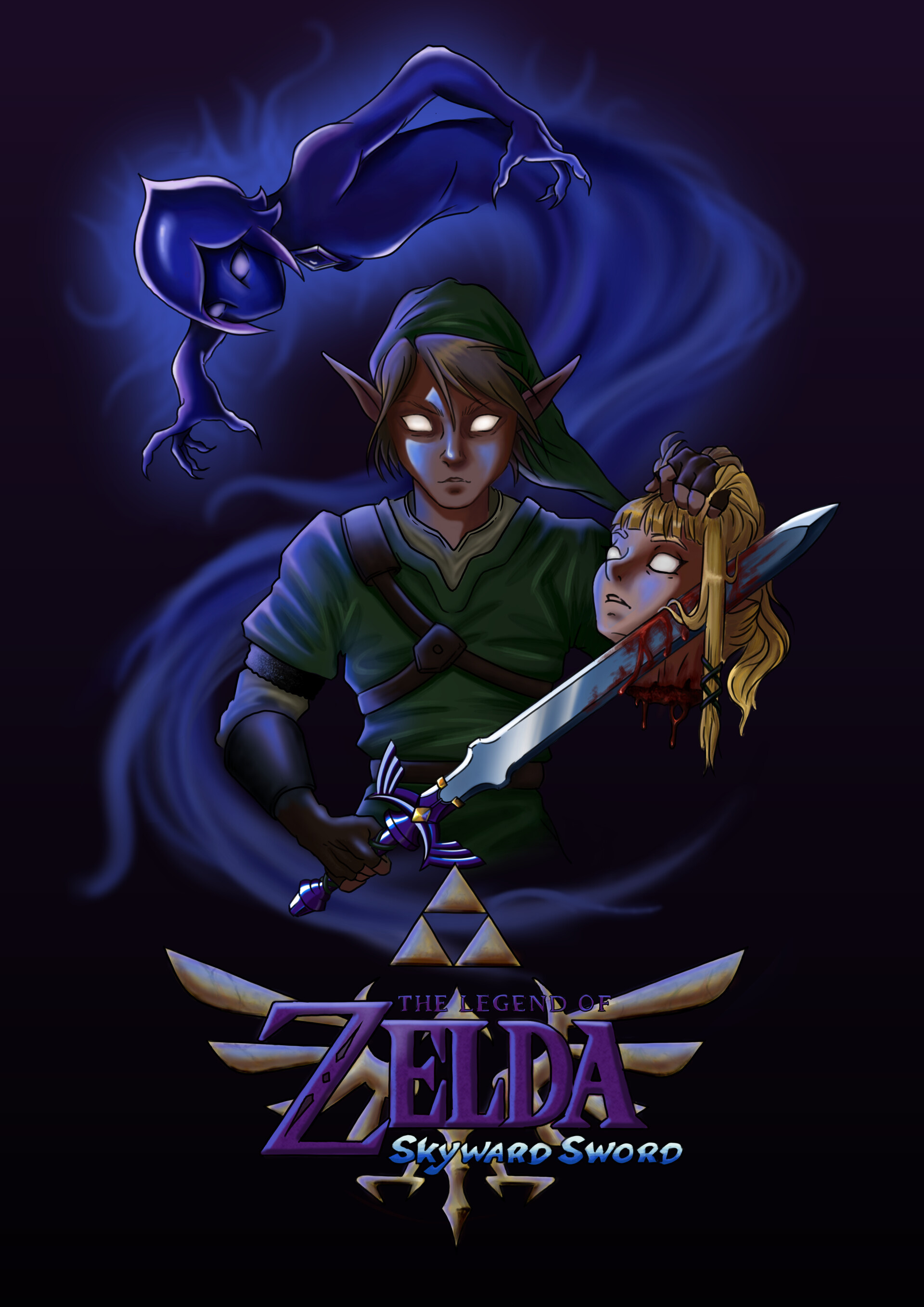 Skyward Sword poster, Artistic creation, Gaming homage, Zelda pride, 1920x2720 HD Phone