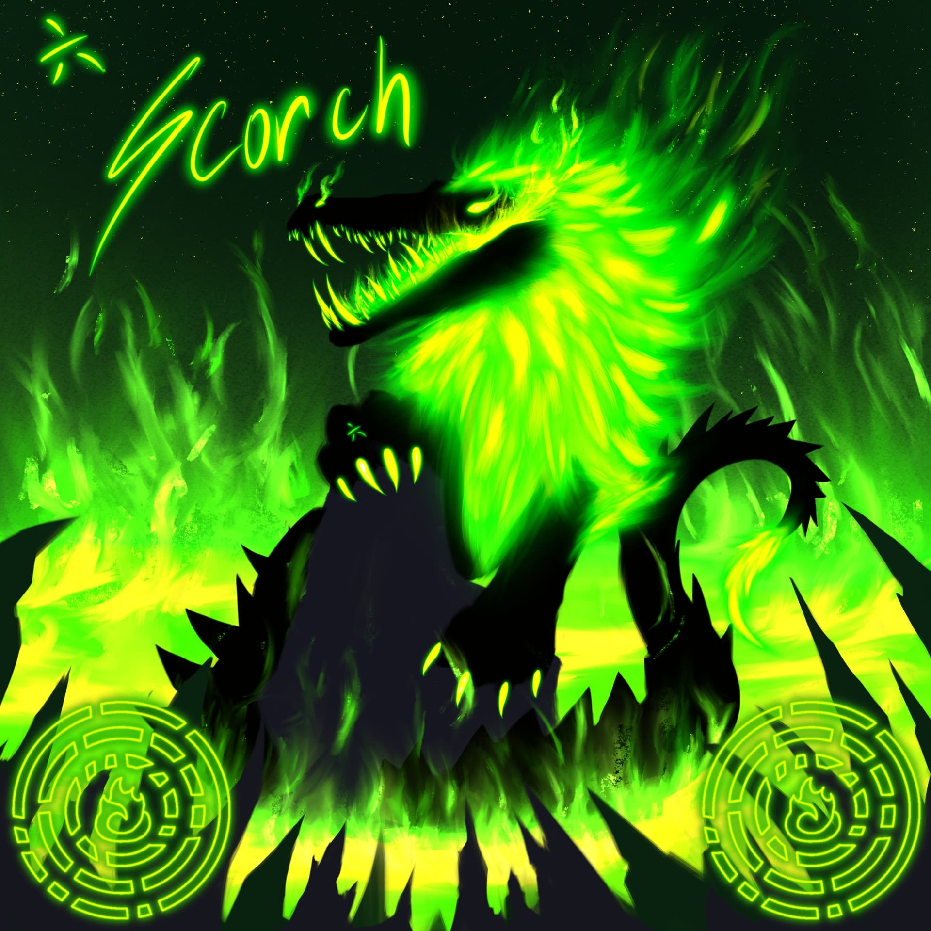 Primordial of scorch, Ammit, Eater of hearts, Arcane Odyssey, 1920x1920 HD Phone