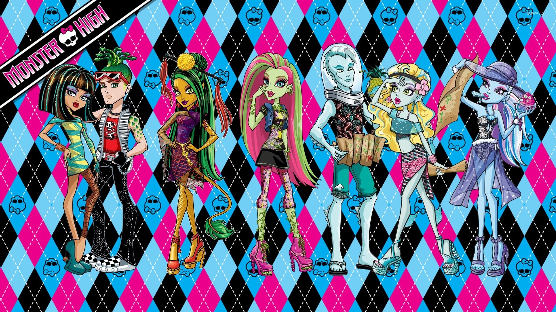 Monster High: Mattel fashion dolls, Launched by Mattel in 2010, Garrett Sander. 1920x1080 Full HD Background.