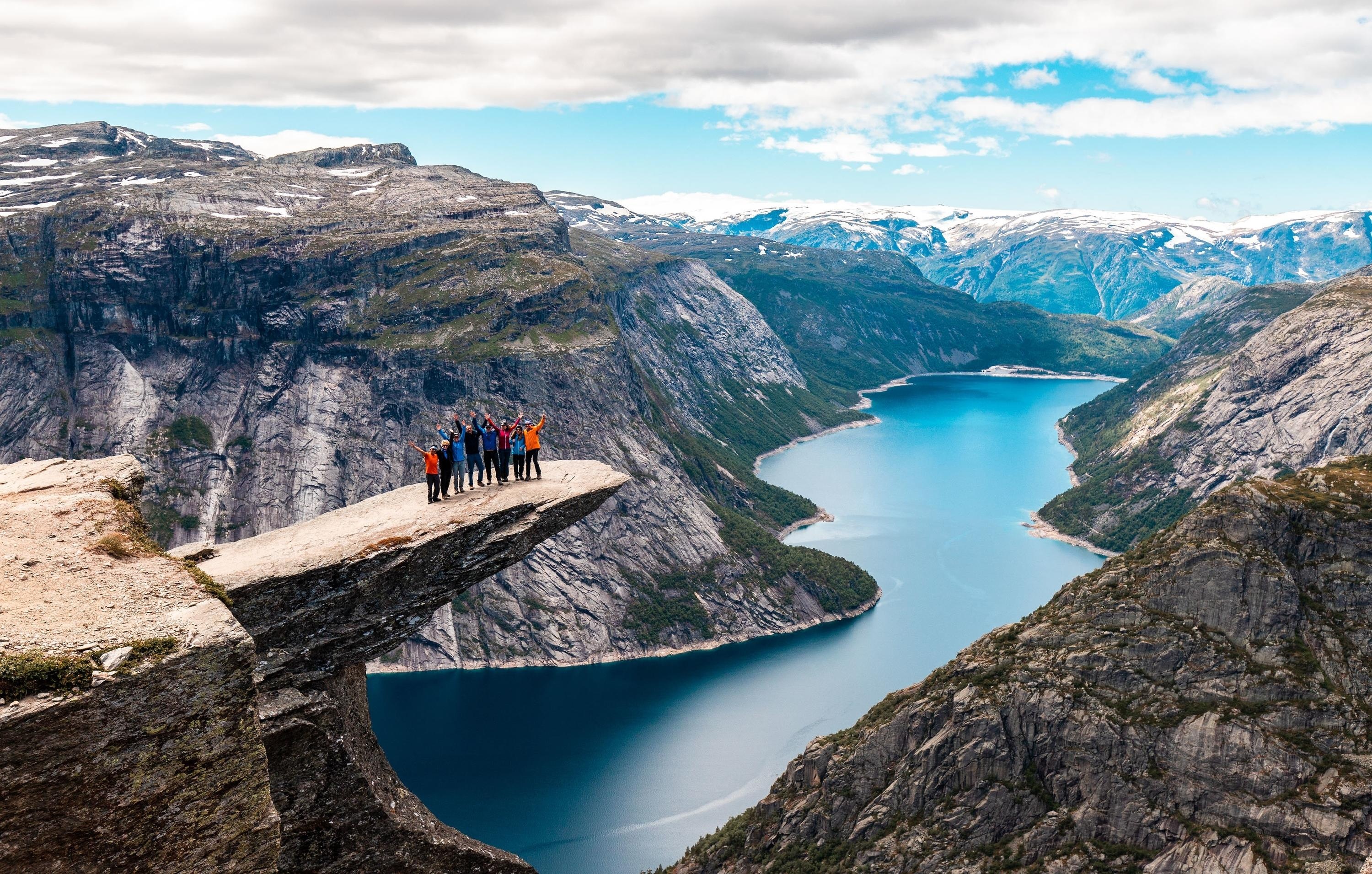 Jaw-dropping cliffs, Norway hiking adventure, Majestic Trolltunga, Breathtaking views, 3000x1920 HD Desktop