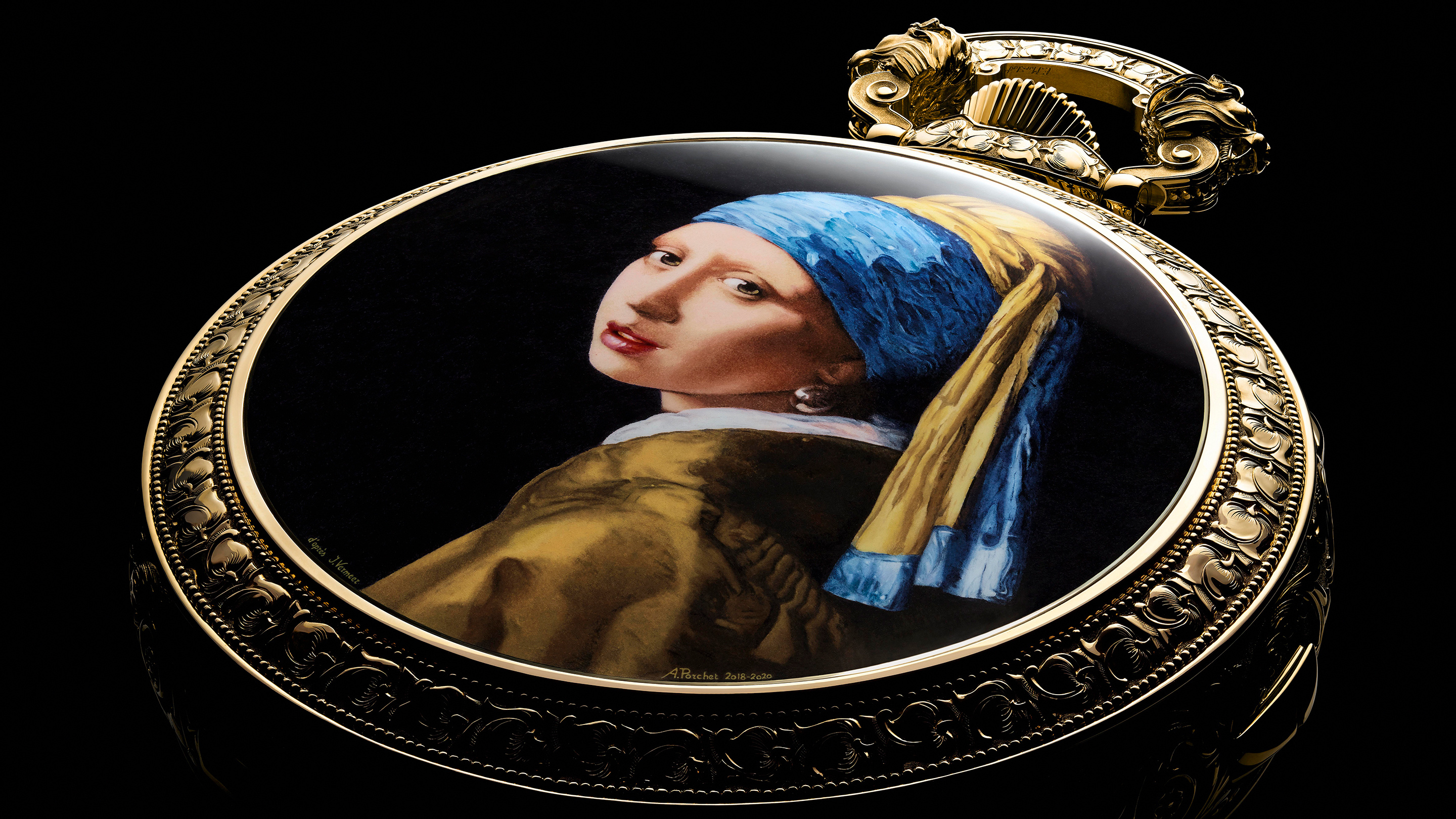 Vacheron Constantin, Westminster sonnerie tribute, Johannes Vermeer, Pocket watch, 2880x1620 HD Desktop