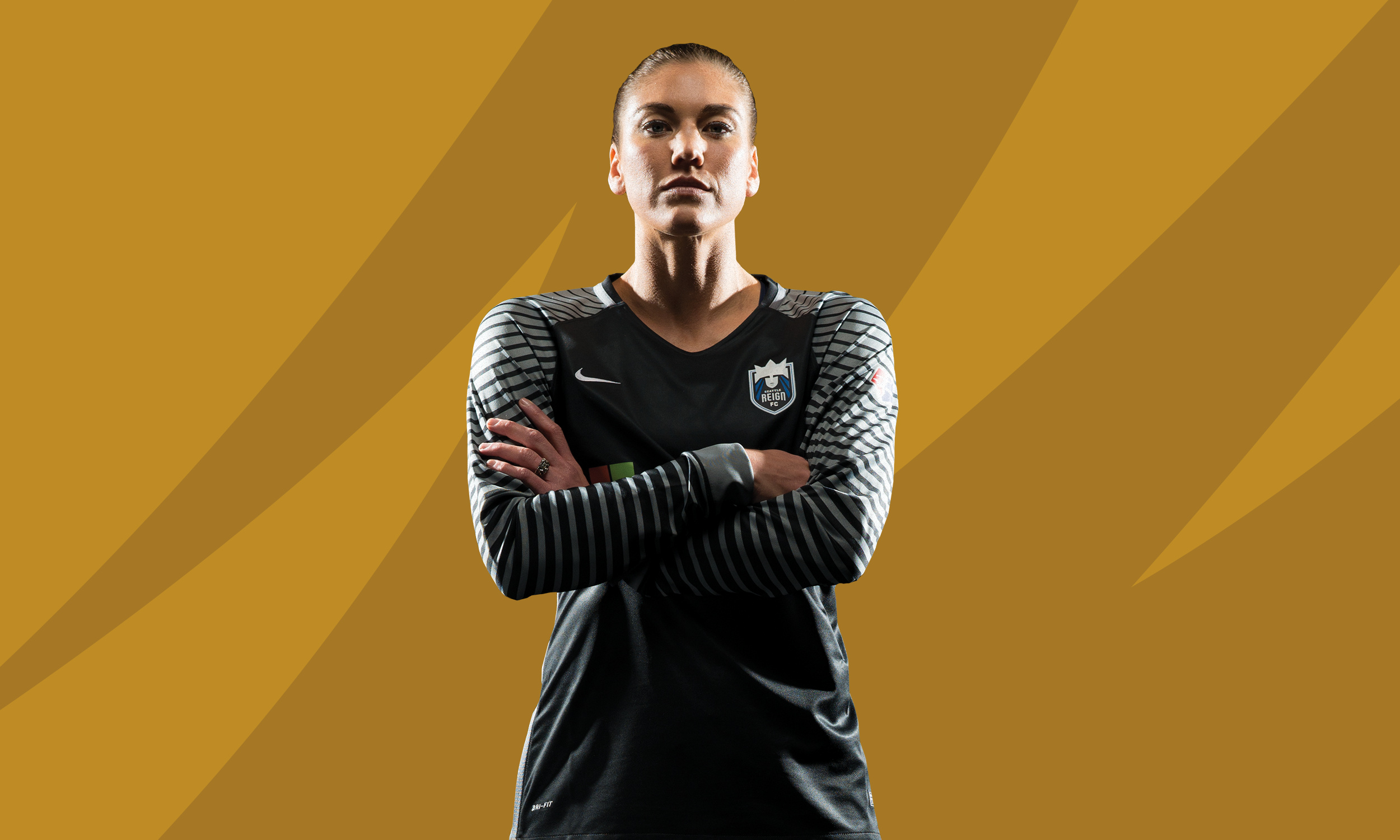 Hope Solo, Former Reign goalkeeper, Controversial figure, Bold persona, 2500x1500 HD Desktop