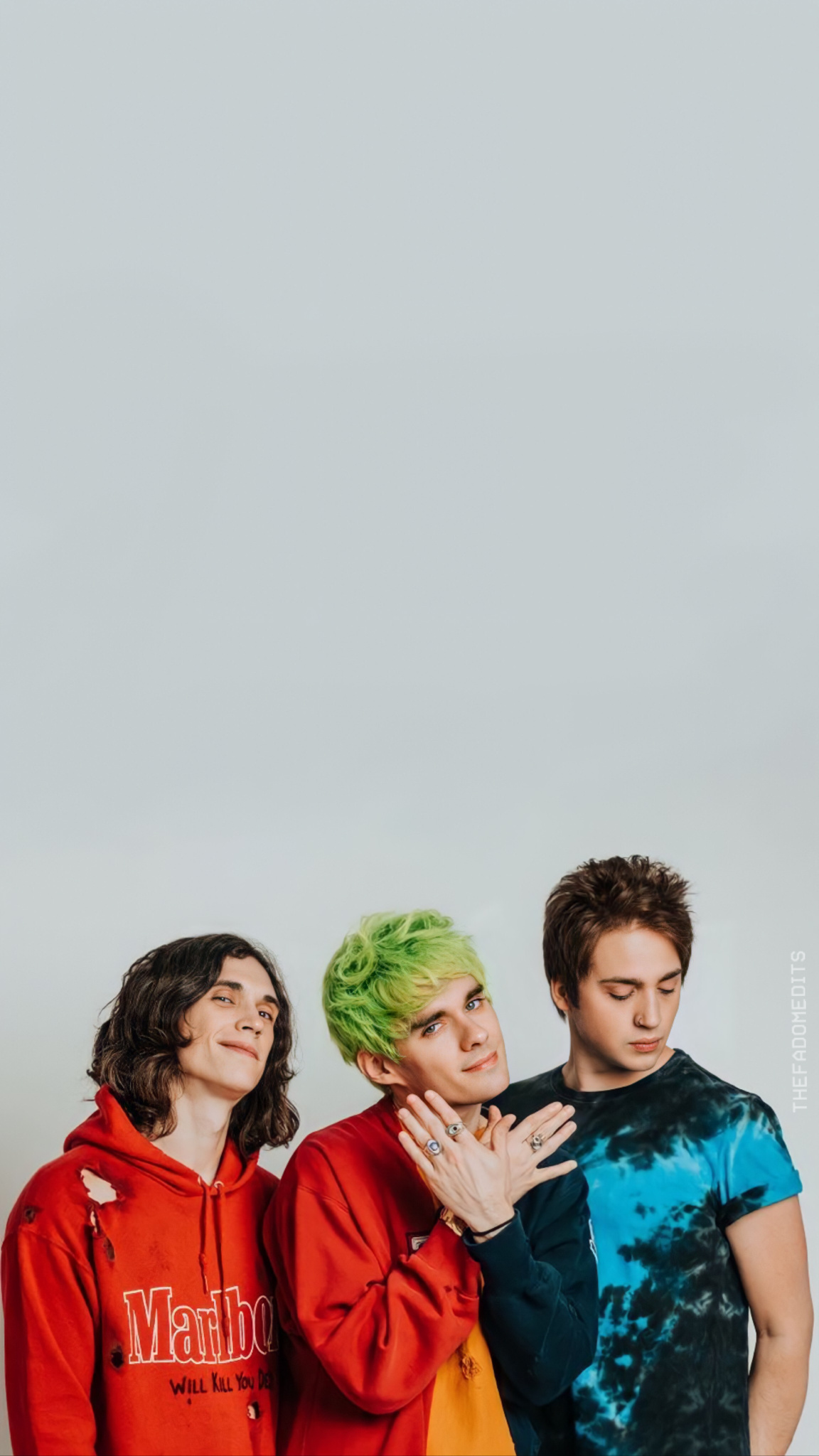 Waterparks band, Maris, Black and white, 1160x2050 HD Handy