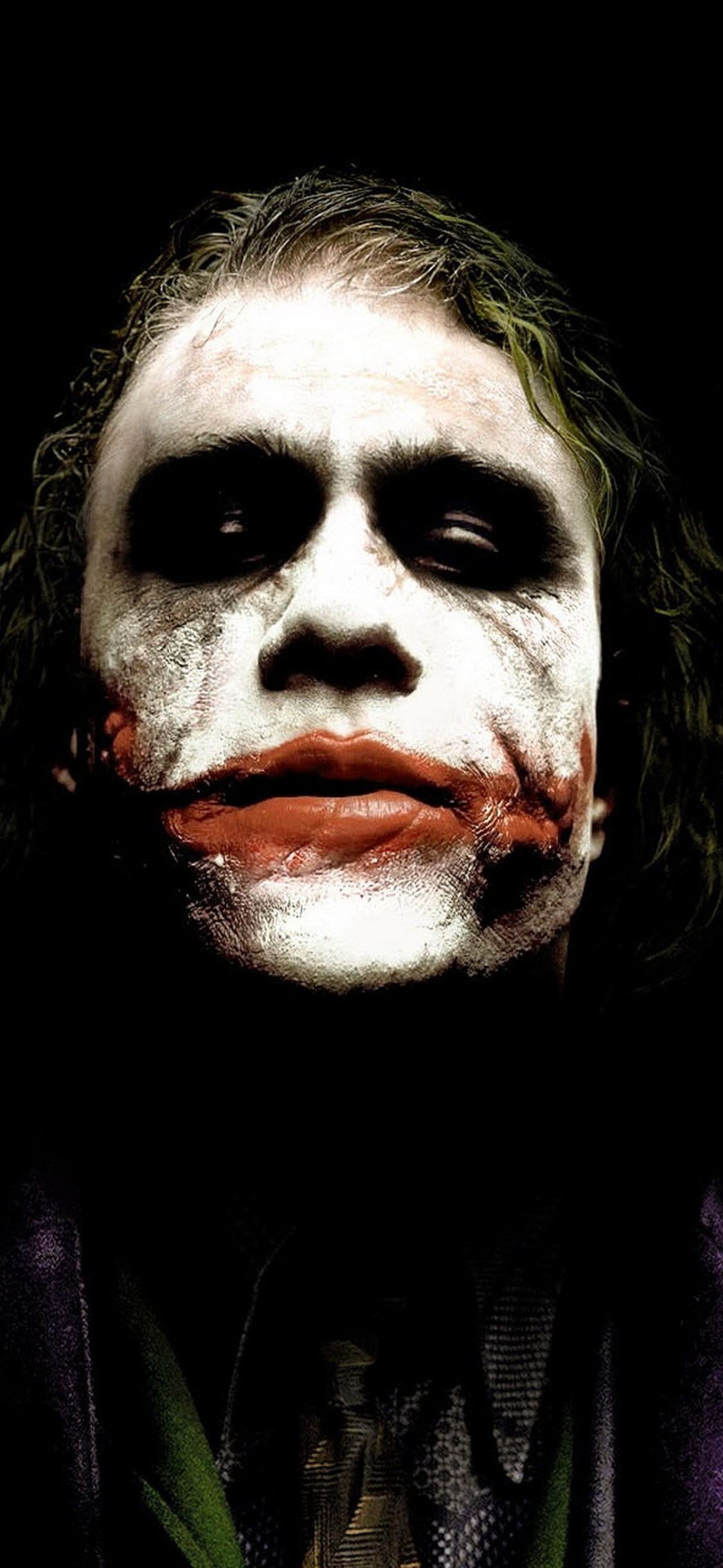 Heath Ledger, Joker wallpapers, Cinematic masterpiece, Iconic performance, 1130x2440 HD Phone