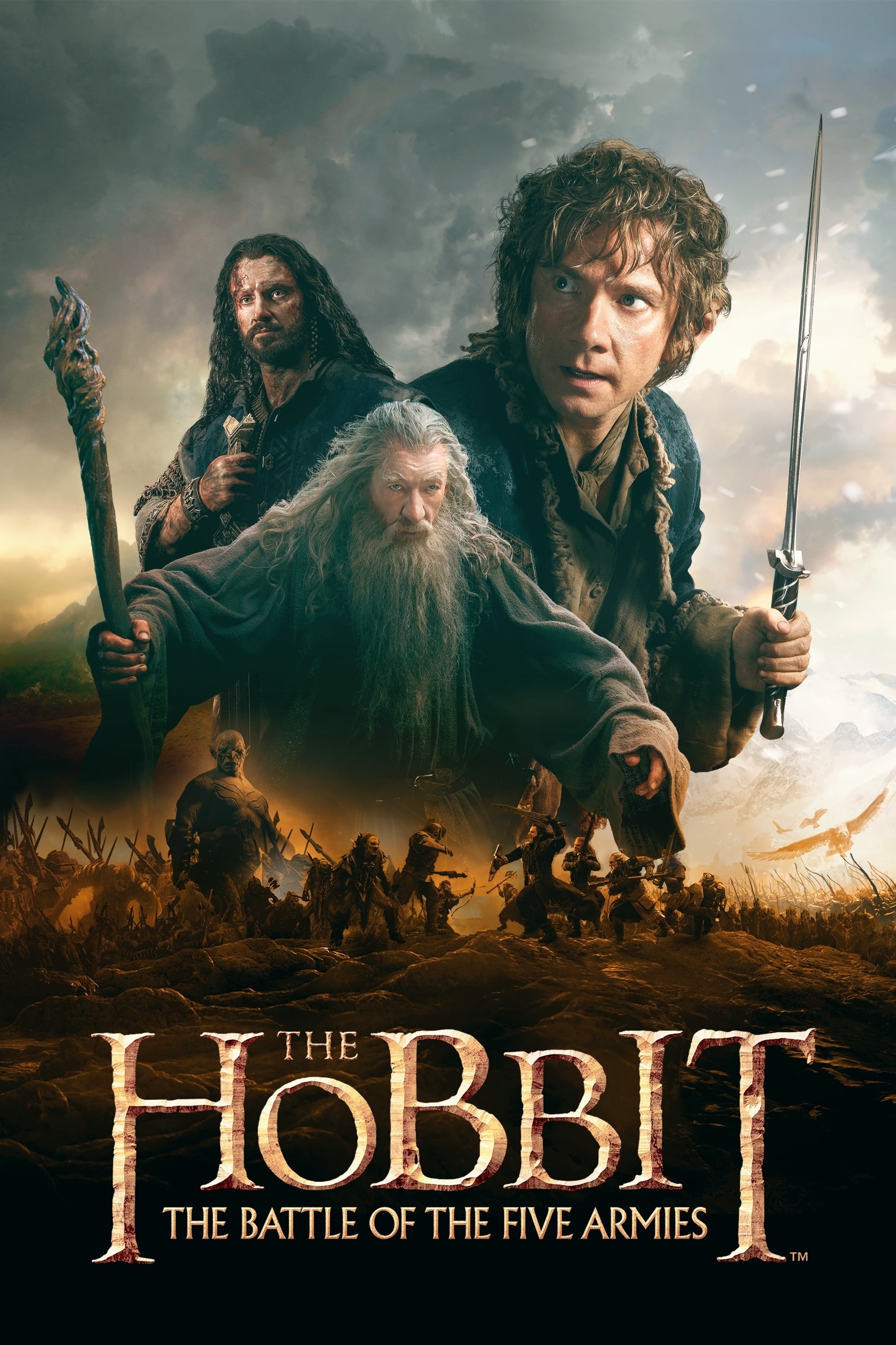 Battle of the Five Armies, Movie posters, Middle-earth war, Epic climax, 2000x3000 HD Handy