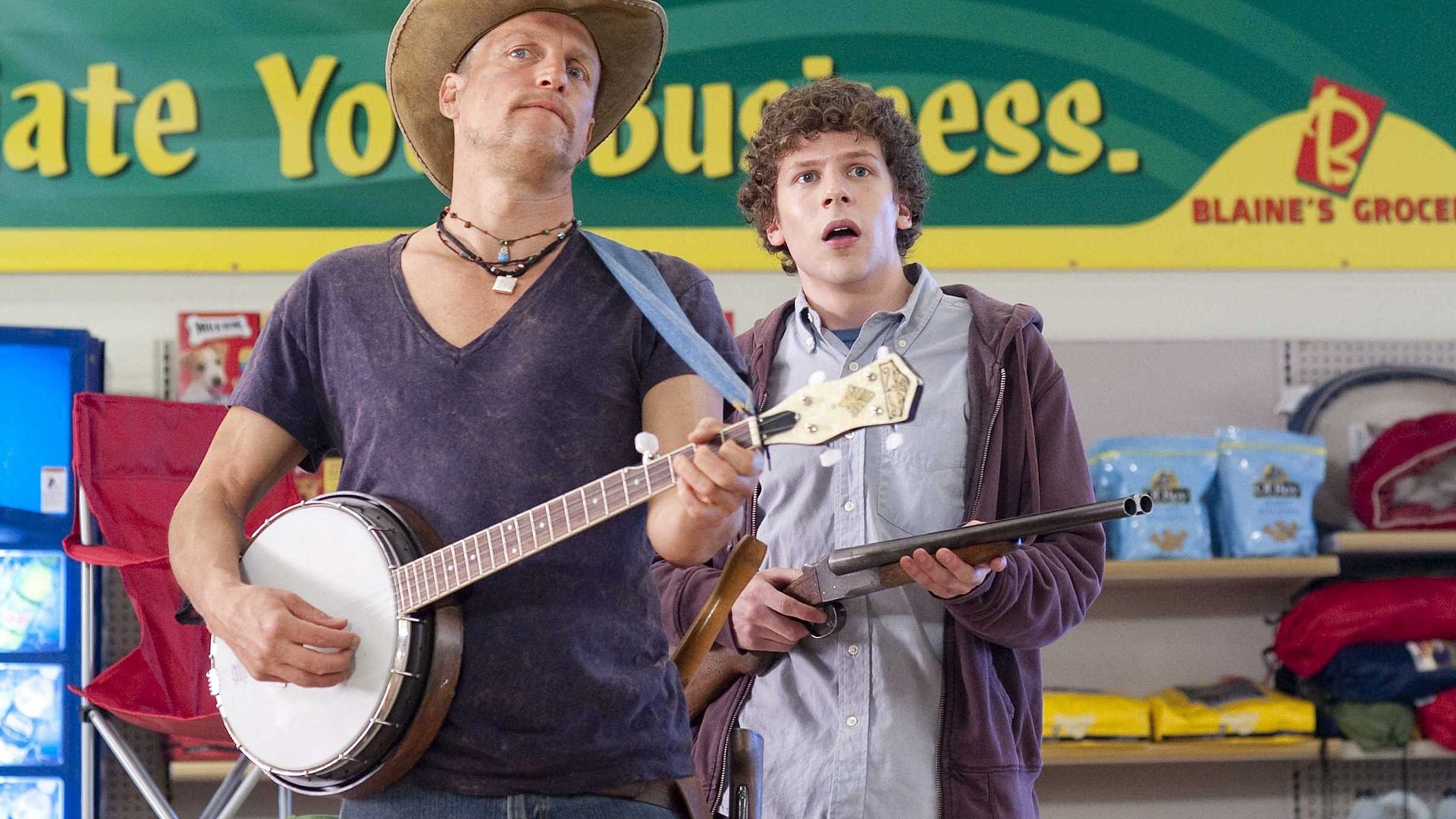 Zombieland: Was released by Sony Pictures on February 2, 2010, on Blu-ray and DVD. 1920x1080 Full HD Wallpaper.