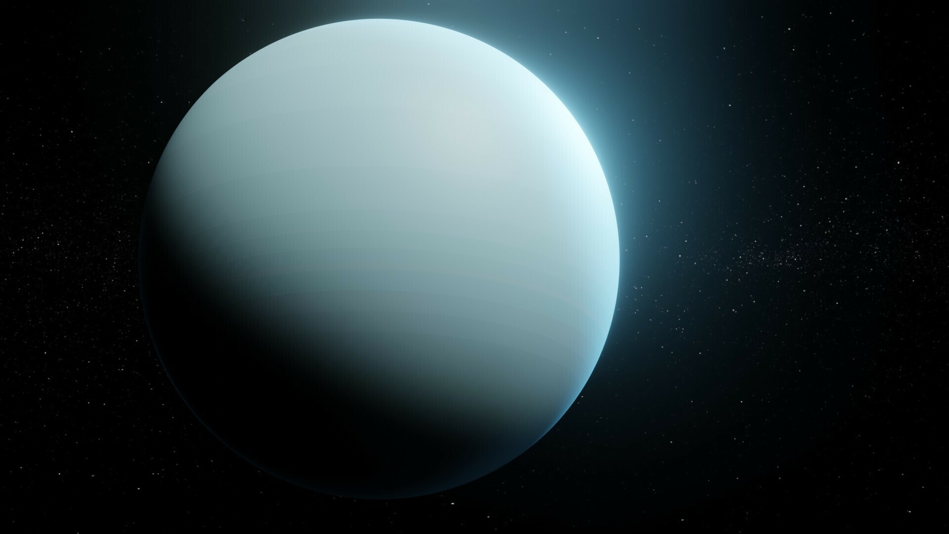 Uranus: The coldest planet in our Solar System, Void, Orbit, Milky Way. 1920x1080 Full HD Wallpaper.