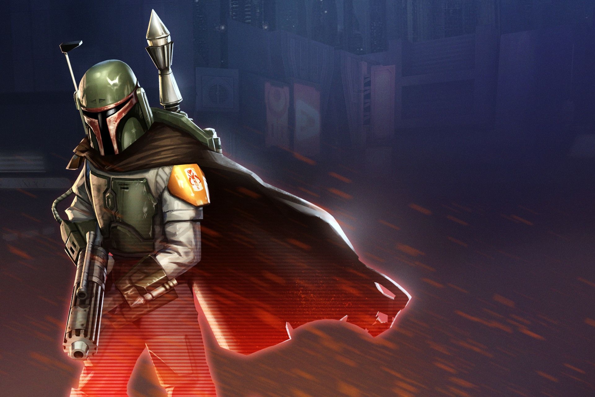 Star Wars: Galaxy of Heroes: Boba Fett, A fictional character, An epic space opera multimedia franchise. 1920x1280 HD Background.