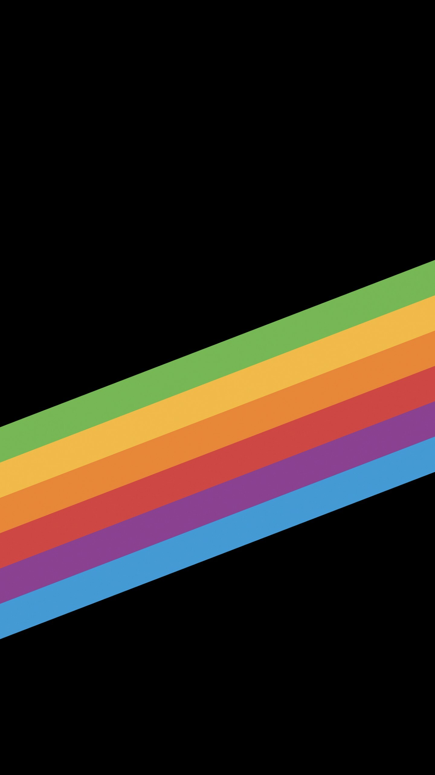 Rainbow Colors: Minimalism, Parallel line segments, Multitone. 1440x2560 HD Wallpaper.