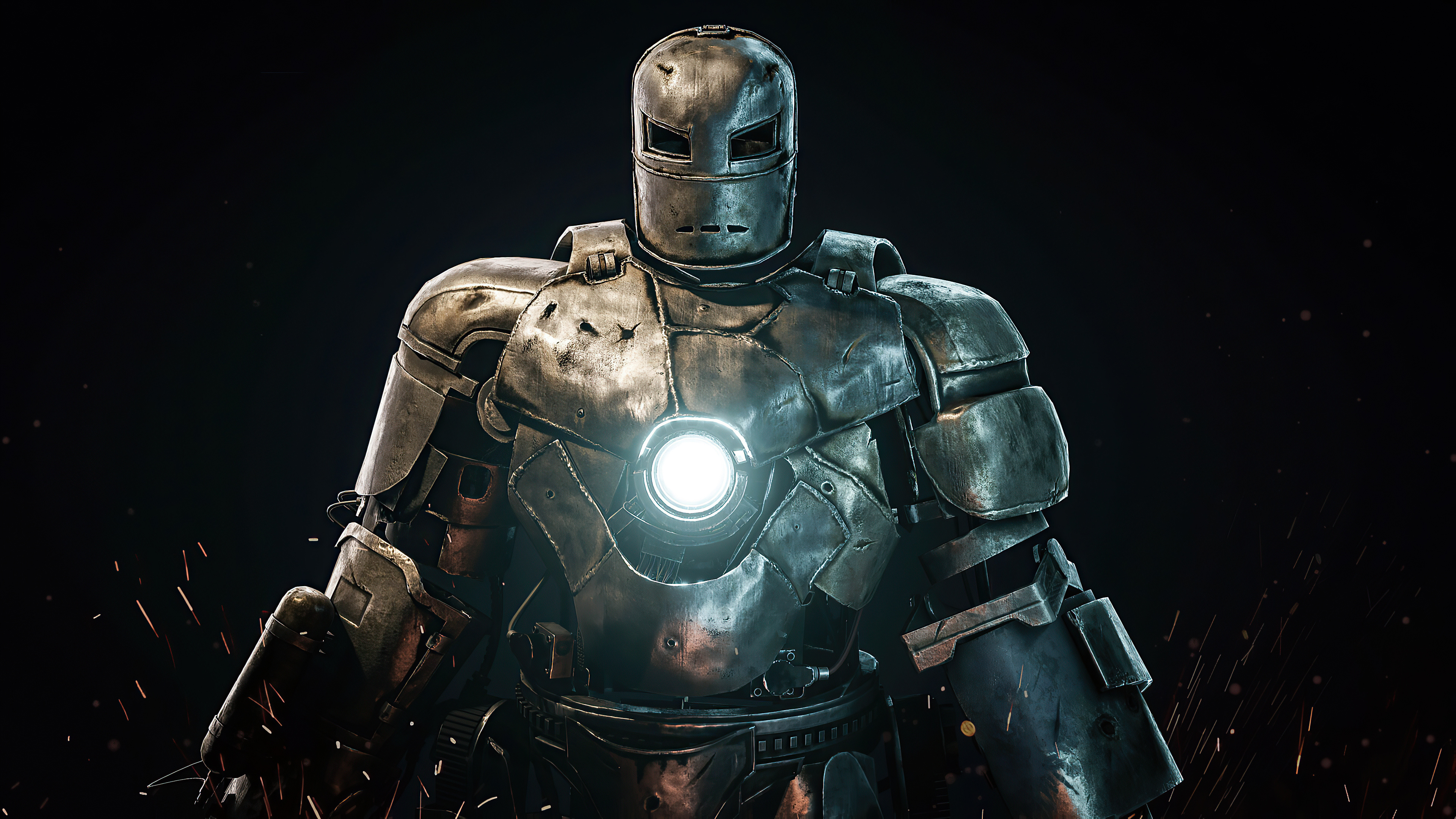 Iron Monger, Original Iron Man suit, High definition imagery, Cinematic antagonist, 3840x2160 4K Desktop