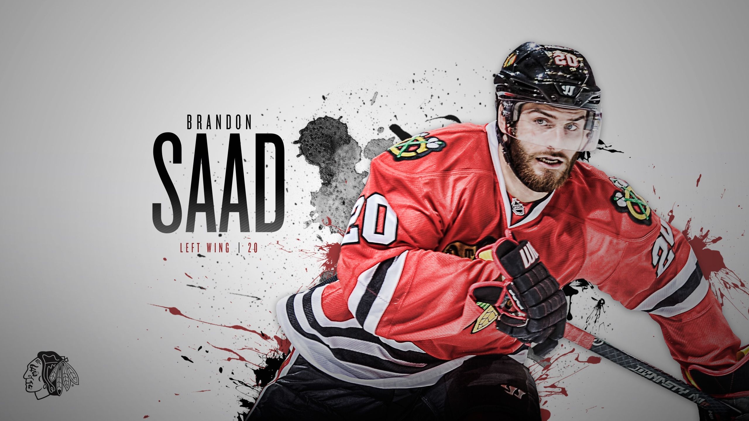 Chicago Blackhawks: Brandon Saad, An American professional ice hockey forward. 2560x1440 HD Background.
