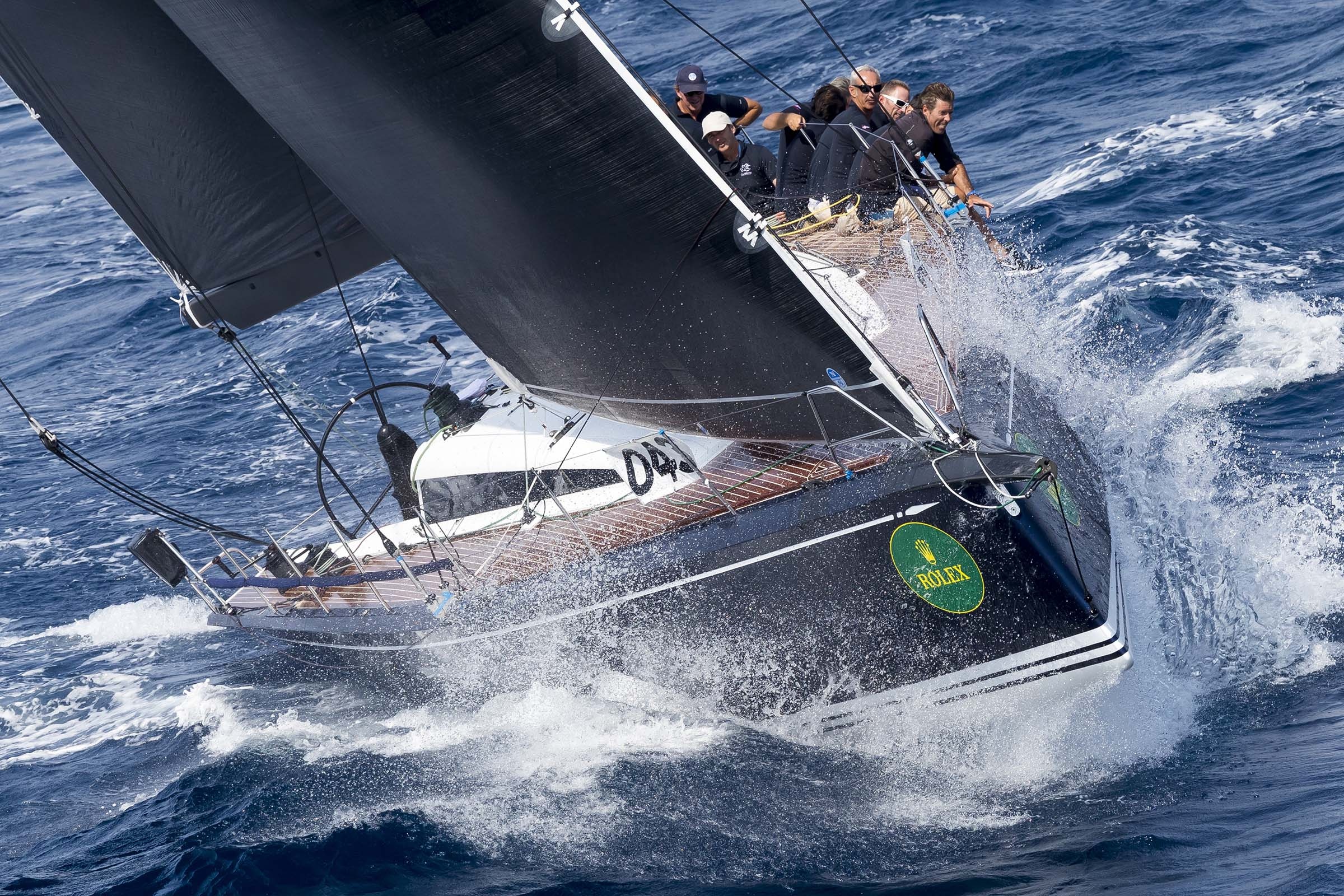 Yacht Racing: ClubSwan 50, Nautor's Swan, Sail, Regatta, Windsports, Water competition. 2400x1600 HD Background.