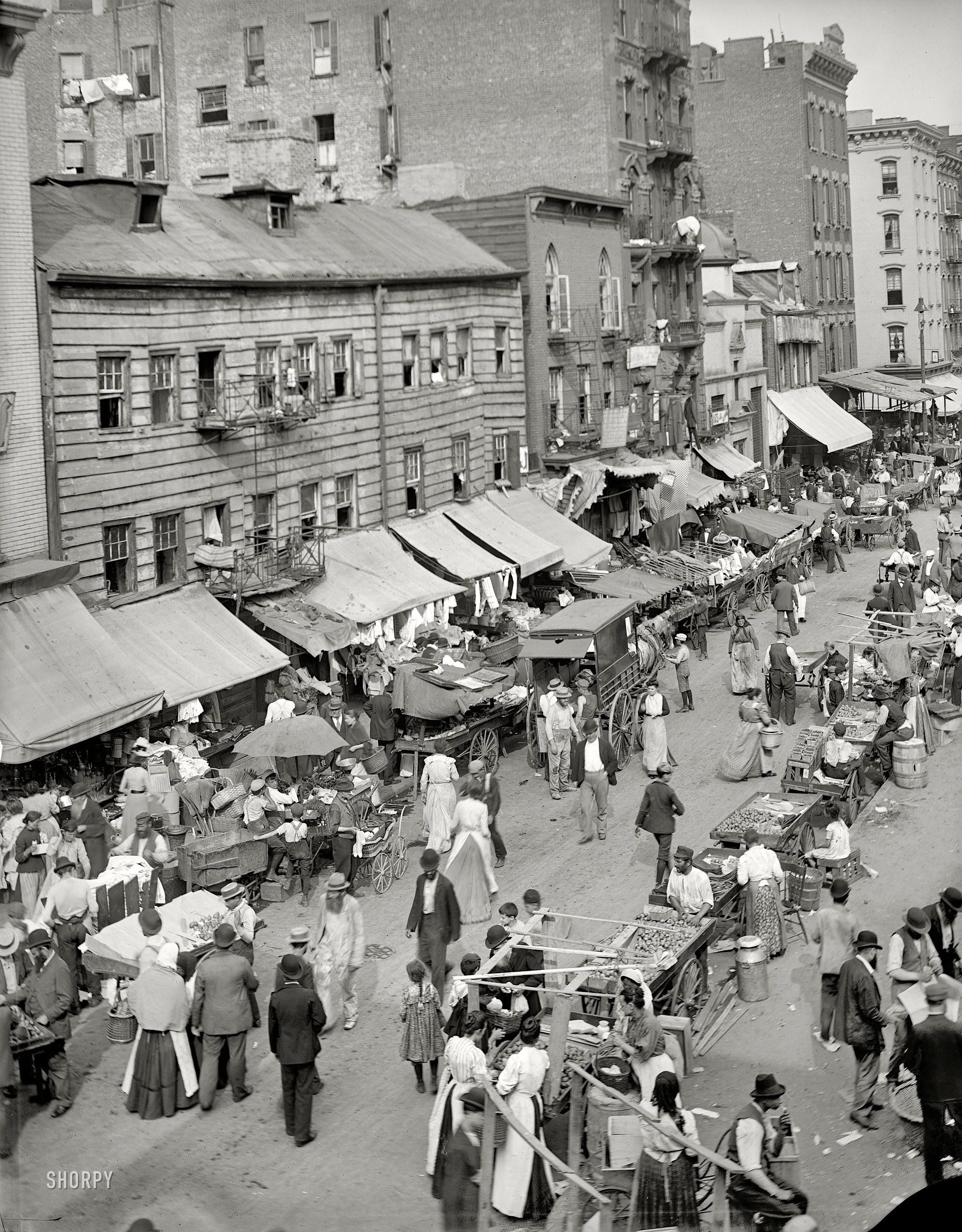 Old New York, Jewish market 1900, 2000x2570 HD Phone