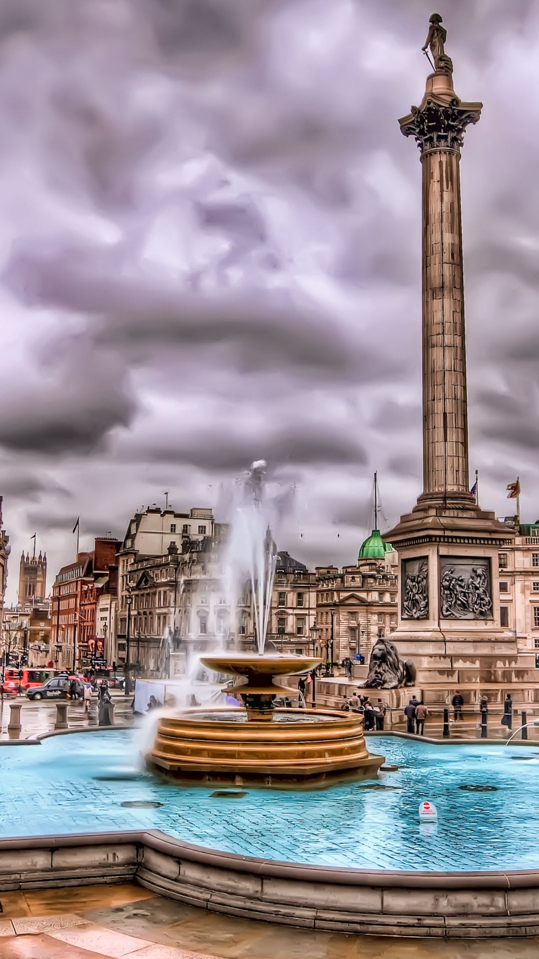 Trafalgar Square United Kingdom, Widescreen wallpaper, England landscapes, British history, 1080x1920 Full HD Phone