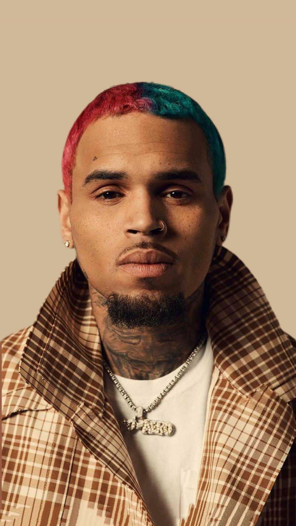 Chris Brown: F.A.M.E. (2011), His first album to top the Billboard 200. 1250x2210 HD Wallpaper.
