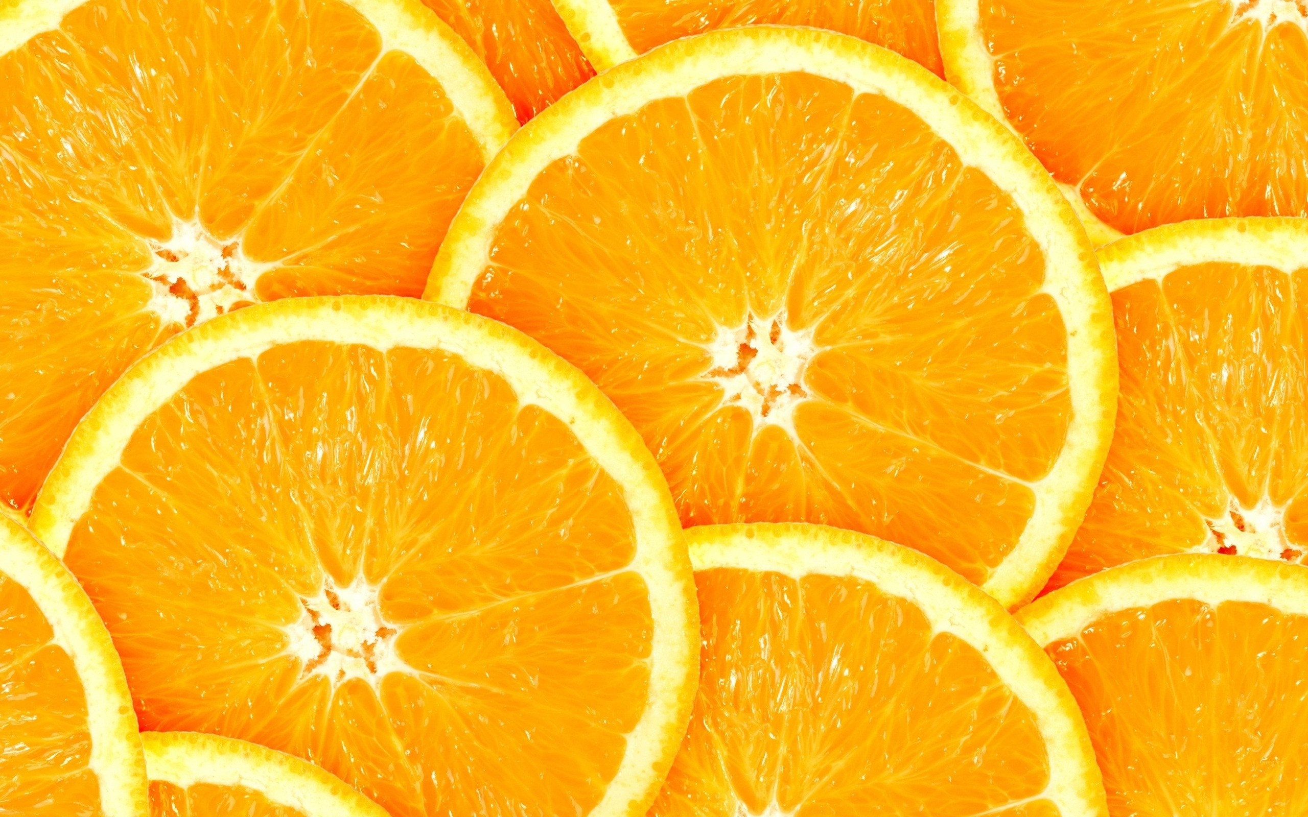 Orange: Round orange-colored fruit that grows on a tree that can reach 10 meters high. 2560x1600 HD Wallpaper.