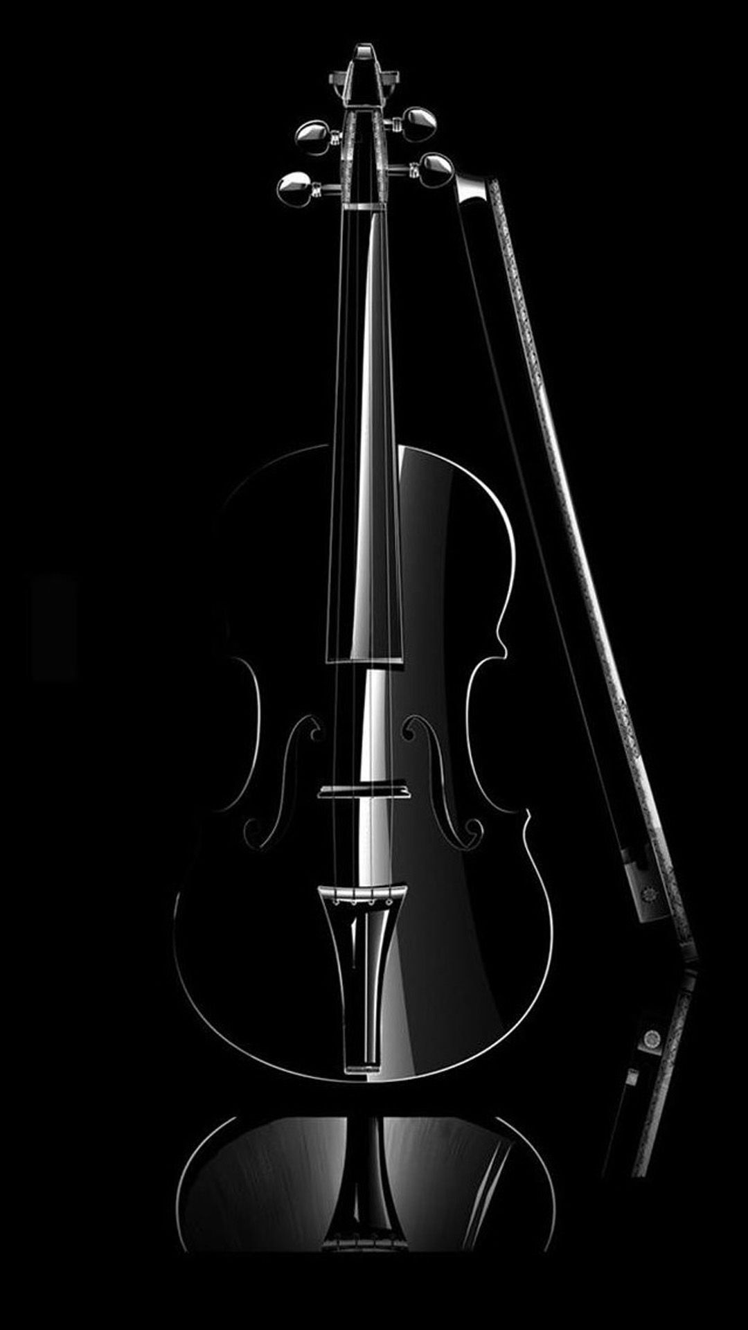 Violoncello: Black And White Design, Strict And Graceful Lines, Nowadays Art, Premier Violoncello. 1080x1920 Full HD Background.