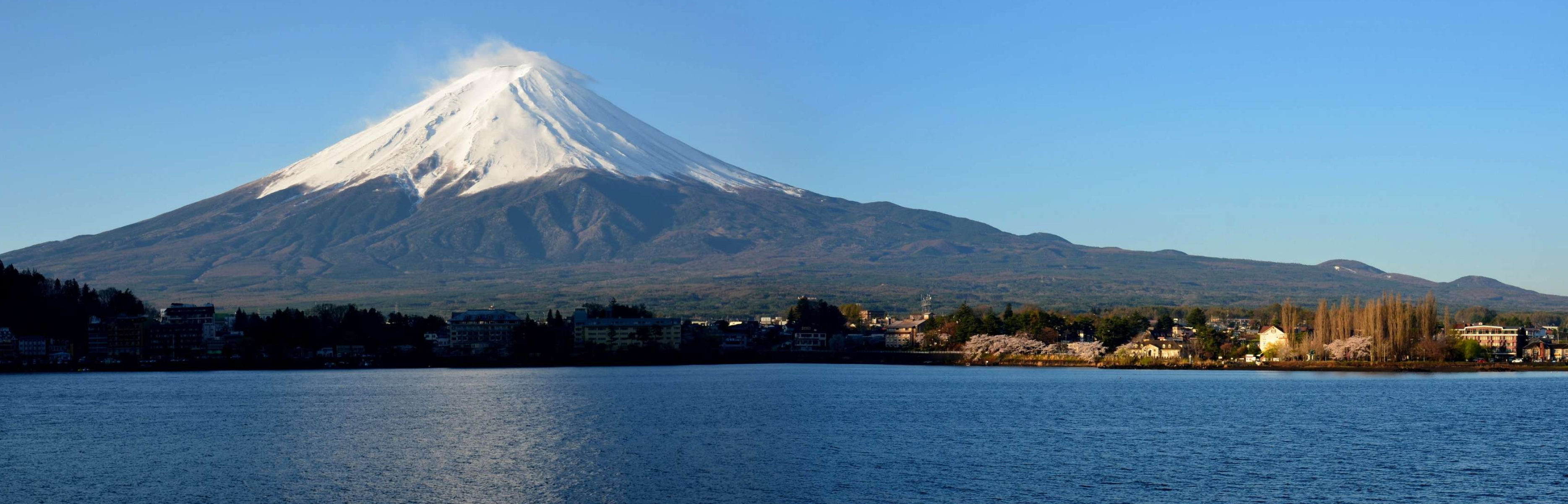 Mount Fuji, Photographic beauty, Majestic Japan, Captivating image, 3740x1200 Dual Screen Desktop