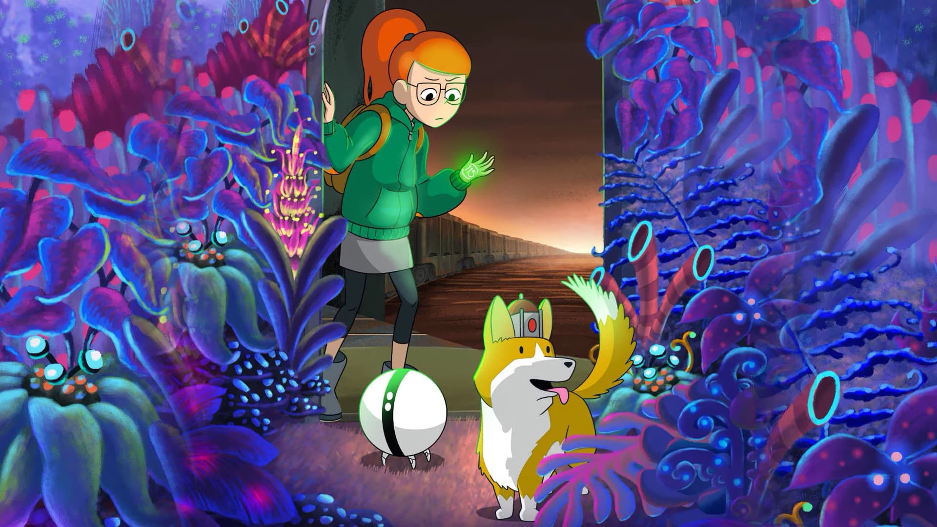 Infinity Train: Tulip's mind-bending journey, Atticus, the canine king of Corginia. 1920x1080 Full HD Background.
