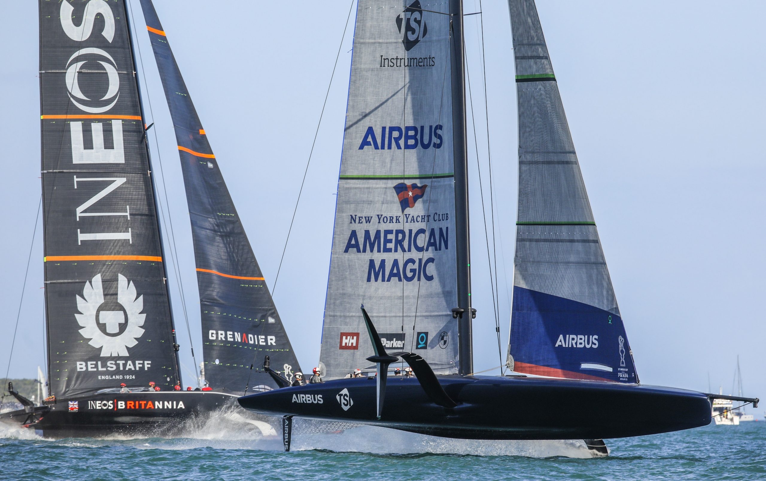 Yacht Racing: 36th America's Cup, New York Yacht Club, American Magic, Water competition event. 2560x1610 HD Background.