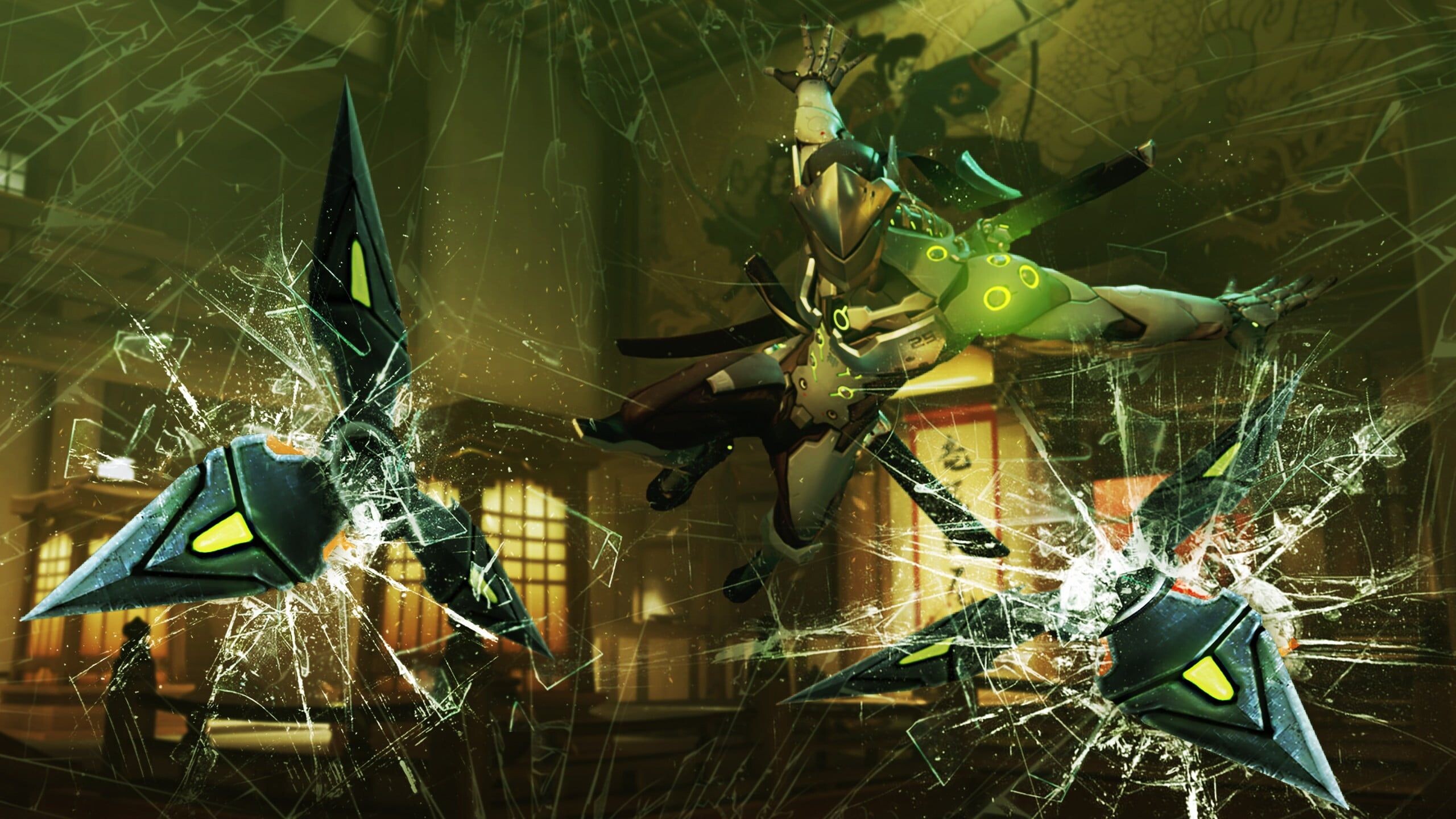 Genji: Overwatch, Deflect provides Sparrow with an incredibly high skill ceiling. 2560x1440 HD Background.