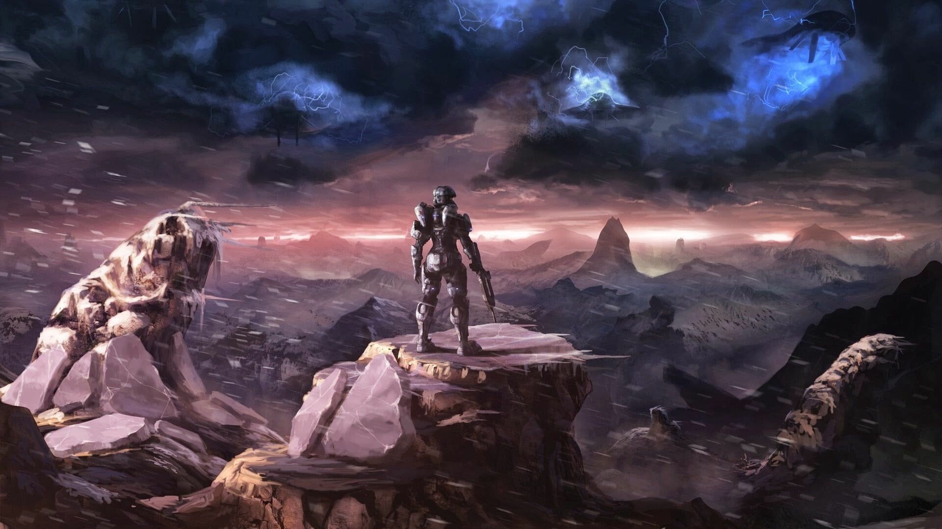 Halo: Covenant, Spartans, Video games, Artwork. 1920x1080 Full HD Background.