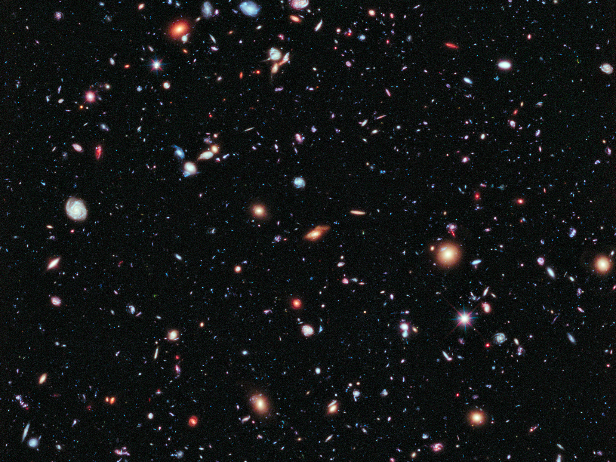 Hubble Deep Field, Awe-inspiring image, Vast galaxies, Wonders of space, 2050x1540 HD Desktop