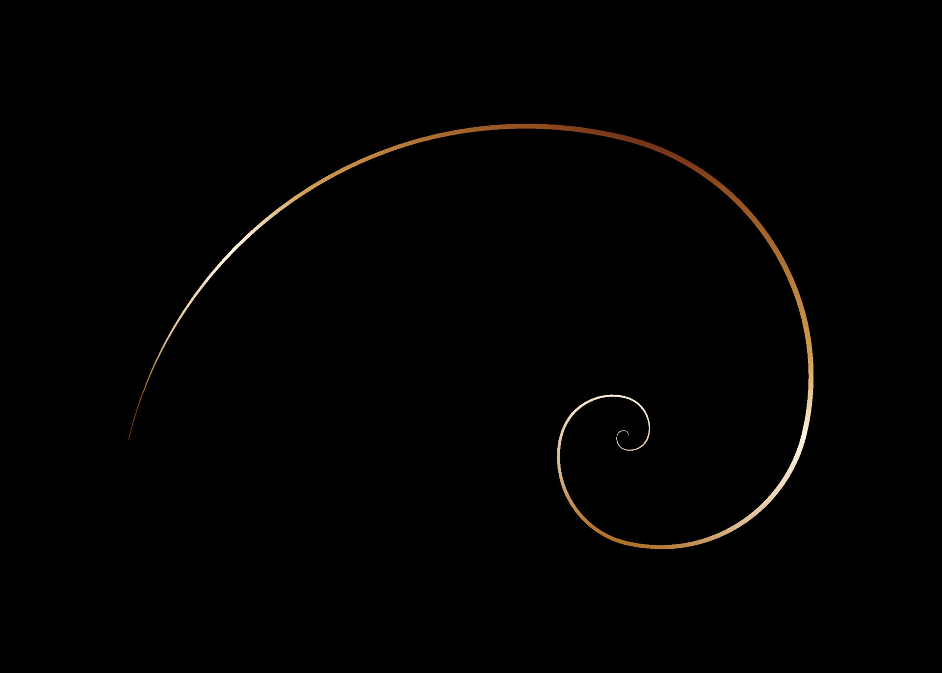 Golden Ratio: Fibonacci spiral, Divine proportion, Nautilus shell, Vector illustration, Minimalistic art. 1920x1380 HD Wallpaper.
