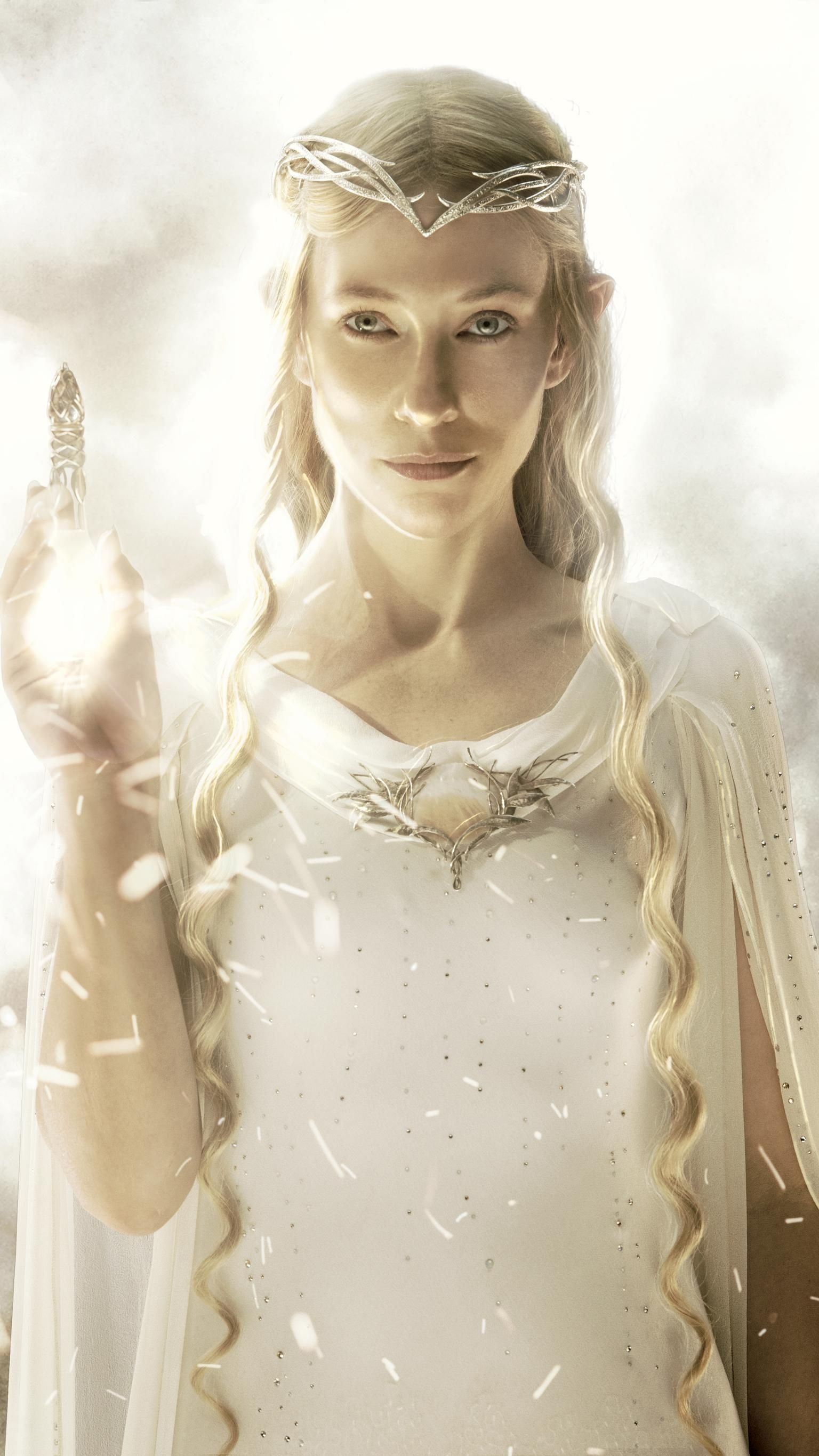 Galadriel: A character created by J. R. R. Tolkien in his Middle-earth writings. 1540x2740 HD Background.