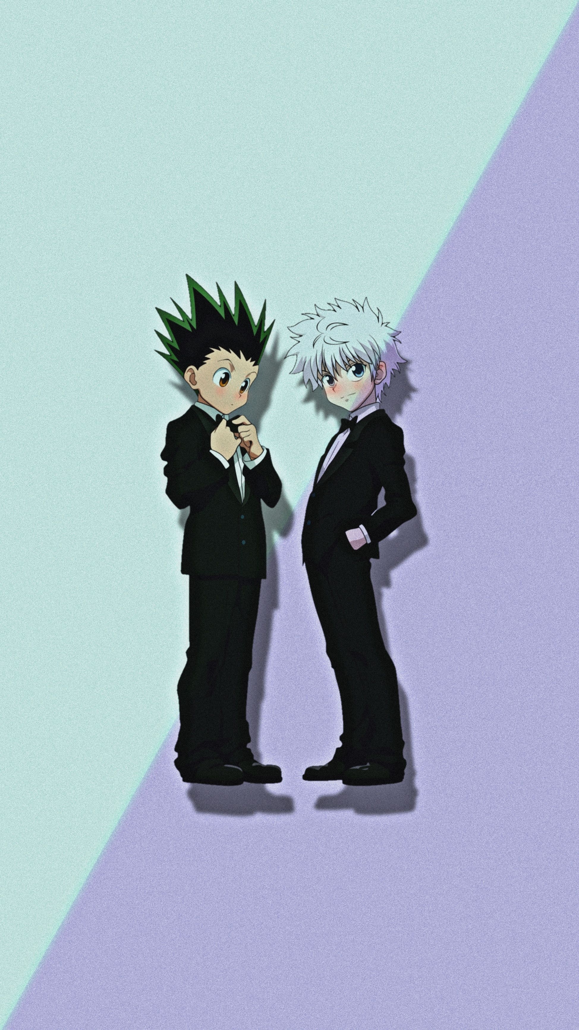 Gon and Killua: A Rookie Hunter and the son of Ging Freecss, The third child of Silva and Kikyo Zoldyck. 1950x3470 HD Background.