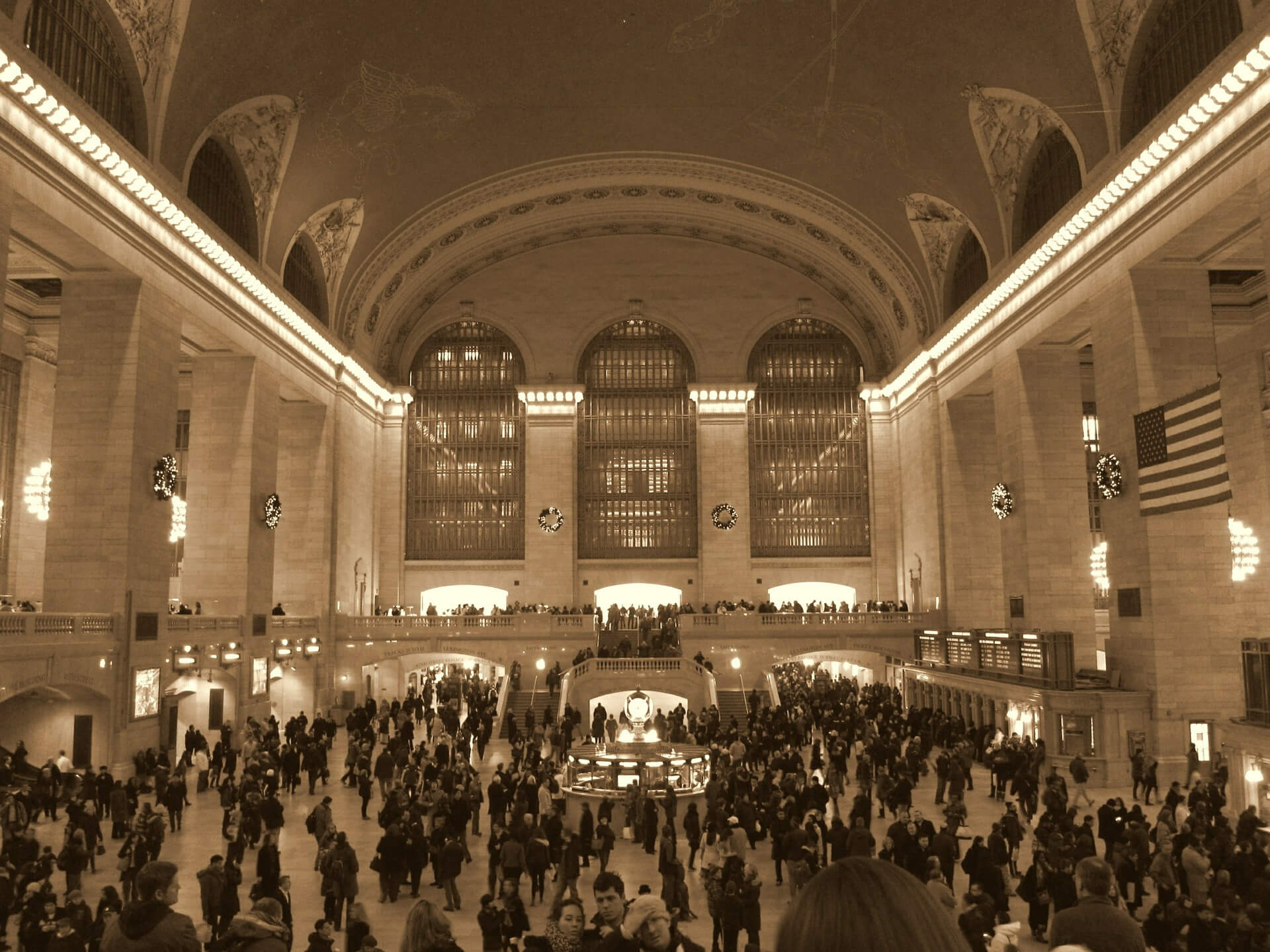 Grand Central Station, Largest railway station, Architectural marvel, New York USA, 1920x1440 HD Desktop