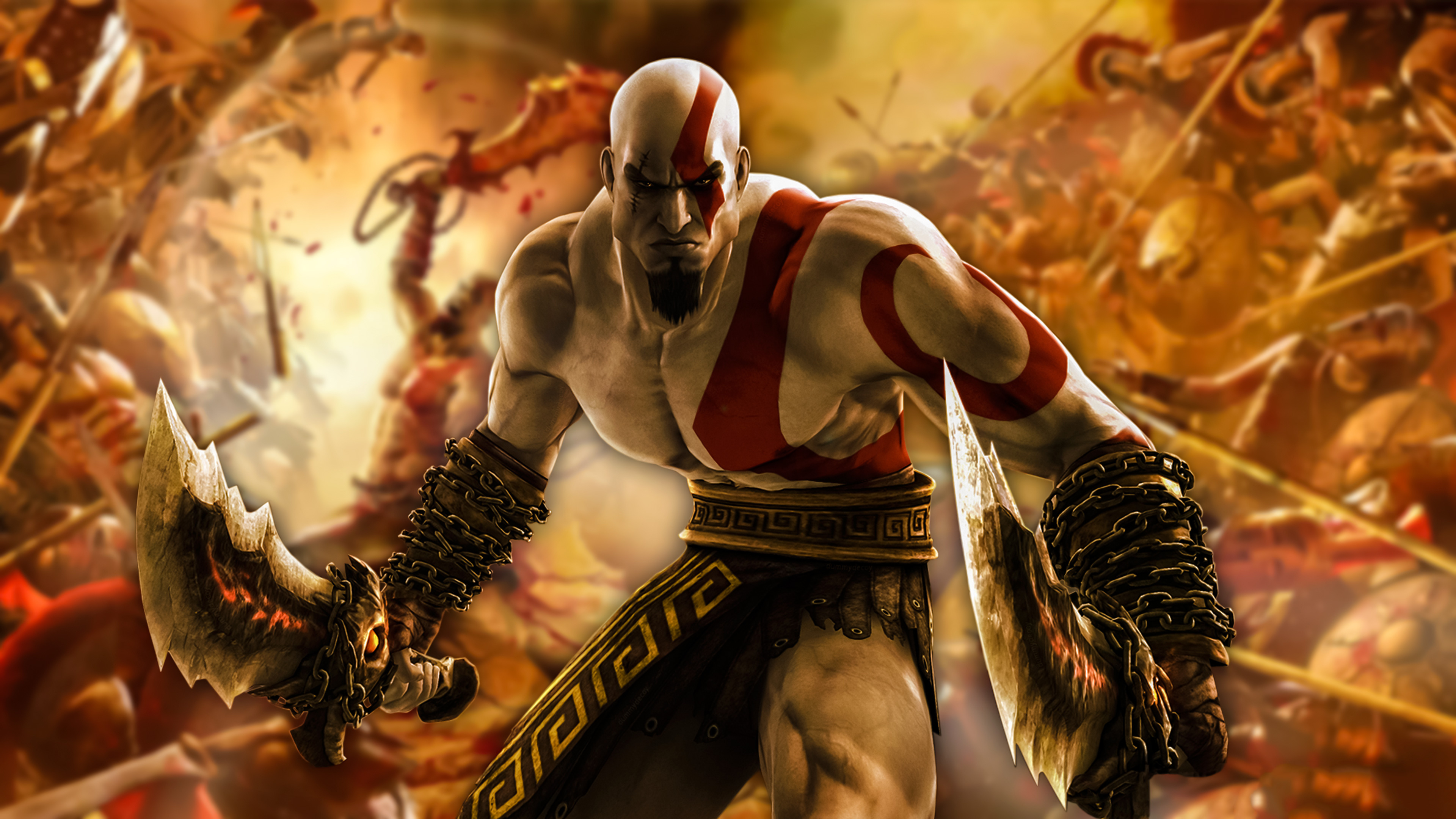 Kratos, God of War 4K, HD game visuals, Breath-taking wallpapers, 3840x2160 4K Desktop