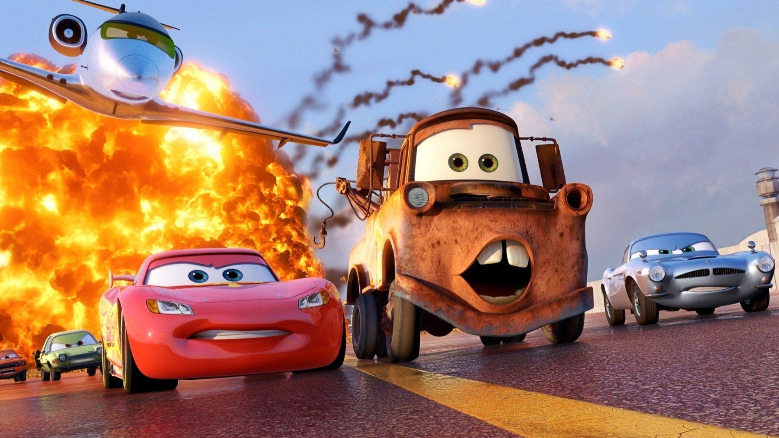 Cars (Disney): The tenth highest-grossing film of 2011, Animation. 2560x1440 HD Background.