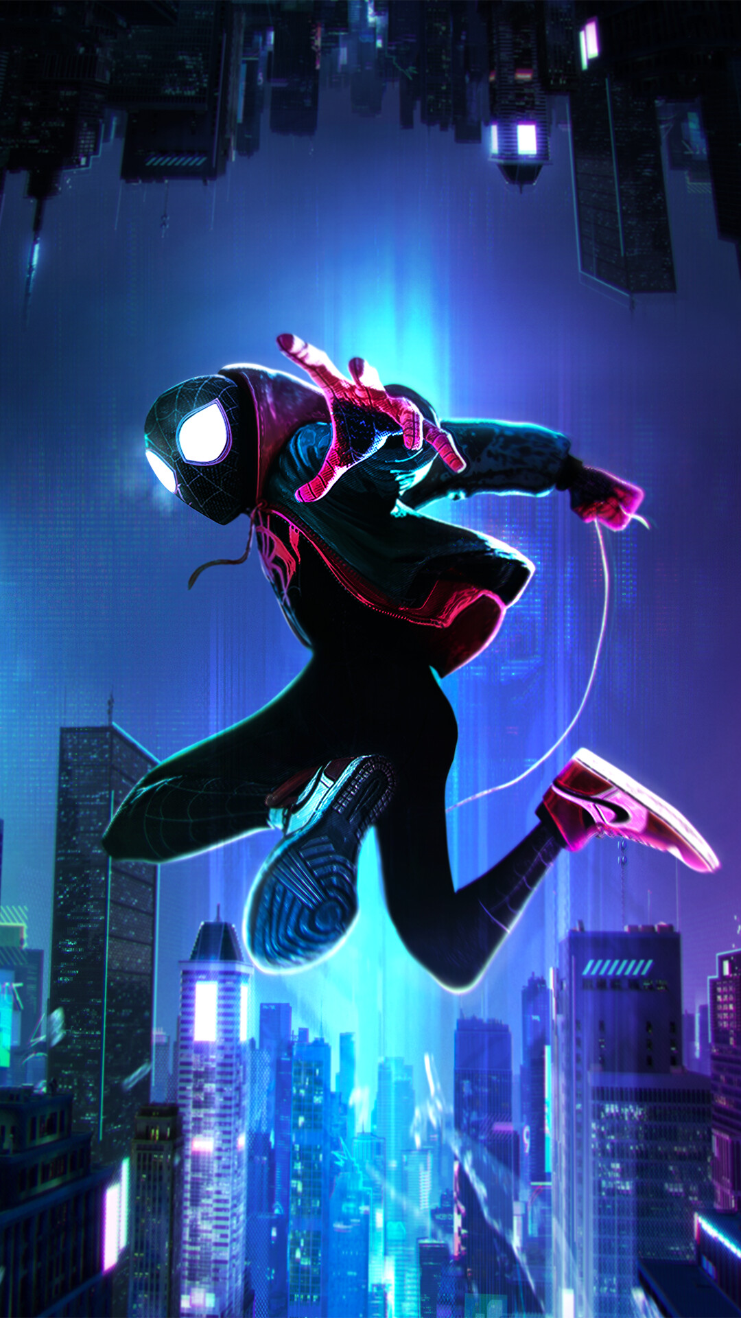 Spider-Man: Into the Spider-Verse: Superheroes, Marvel, Superhero art, Miles Morales. 1080x1920 Full HD Wallpaper.