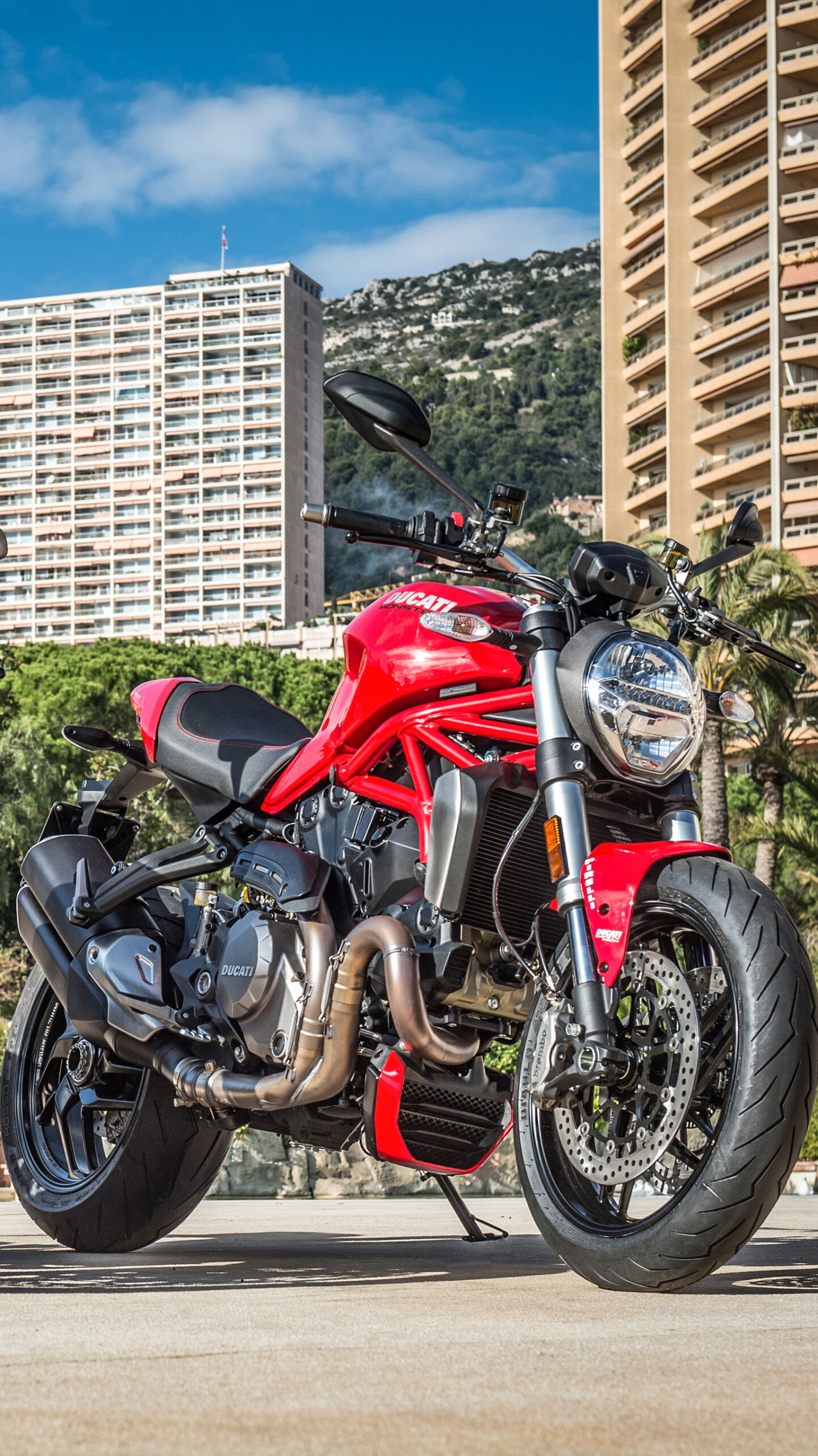 Ducati: Vehicles, Monster model, Produced in Bologna, Italy, since 1993. 1440x2560 HD Background.