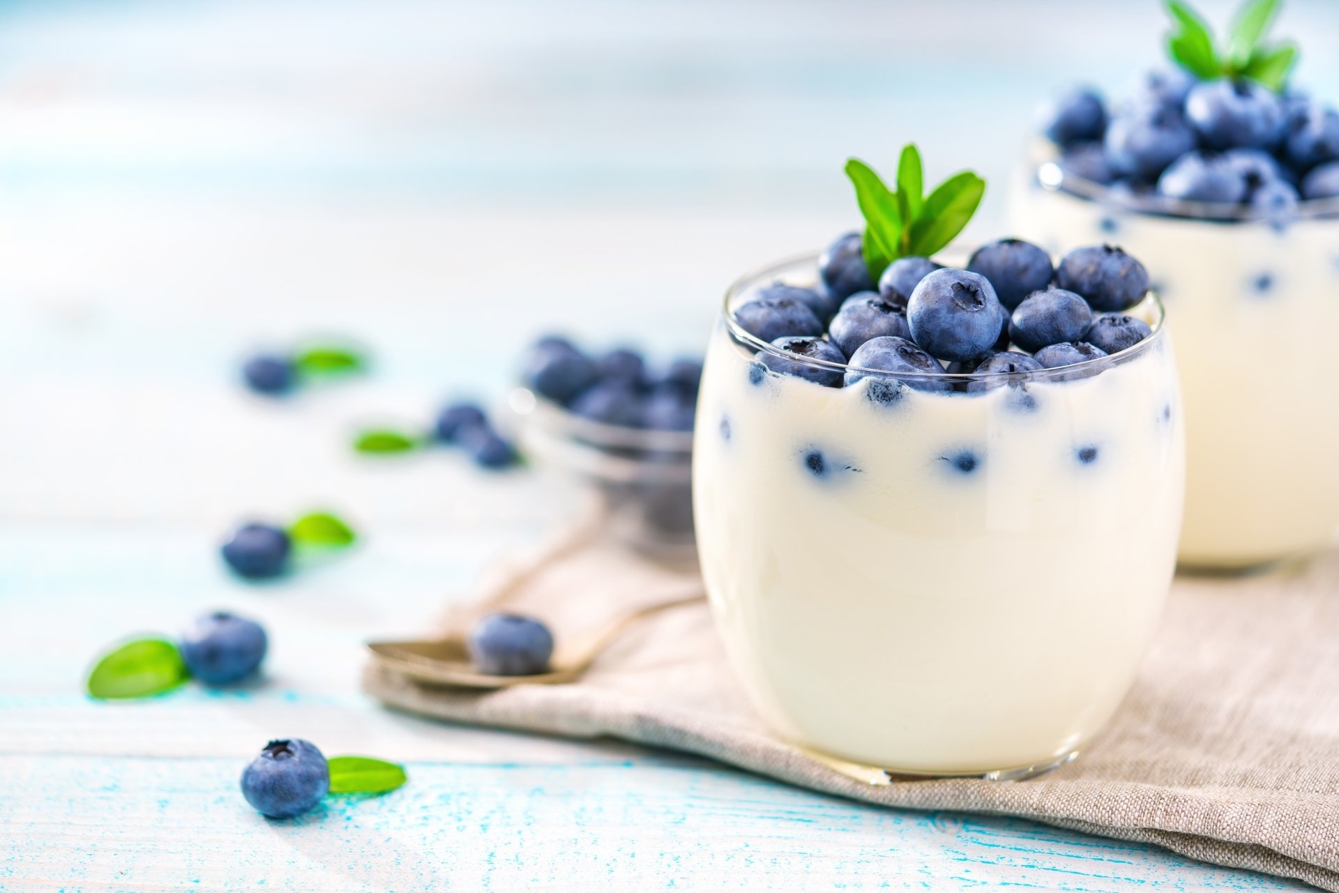 Yoghurt: High in protein, calcium, vitamins, and live culture, or probiotics. 1920x1290 HD Background.