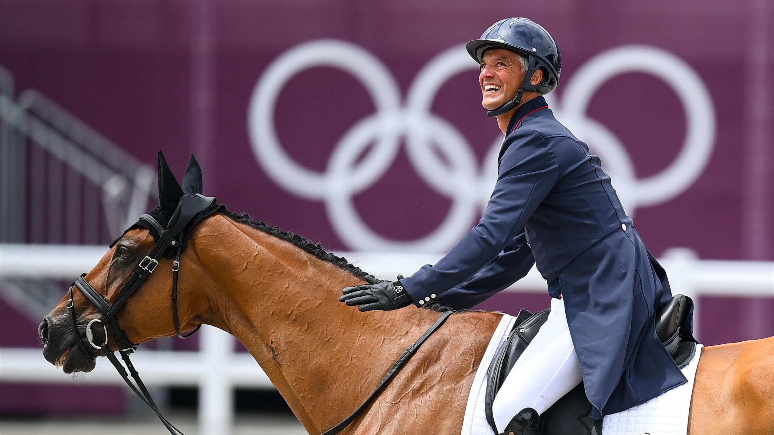 Equitation: Karim Laghouag at The 2020 Tokyo Summer Olympics, Competitive sport. 2560x1440 HD Wallpaper.