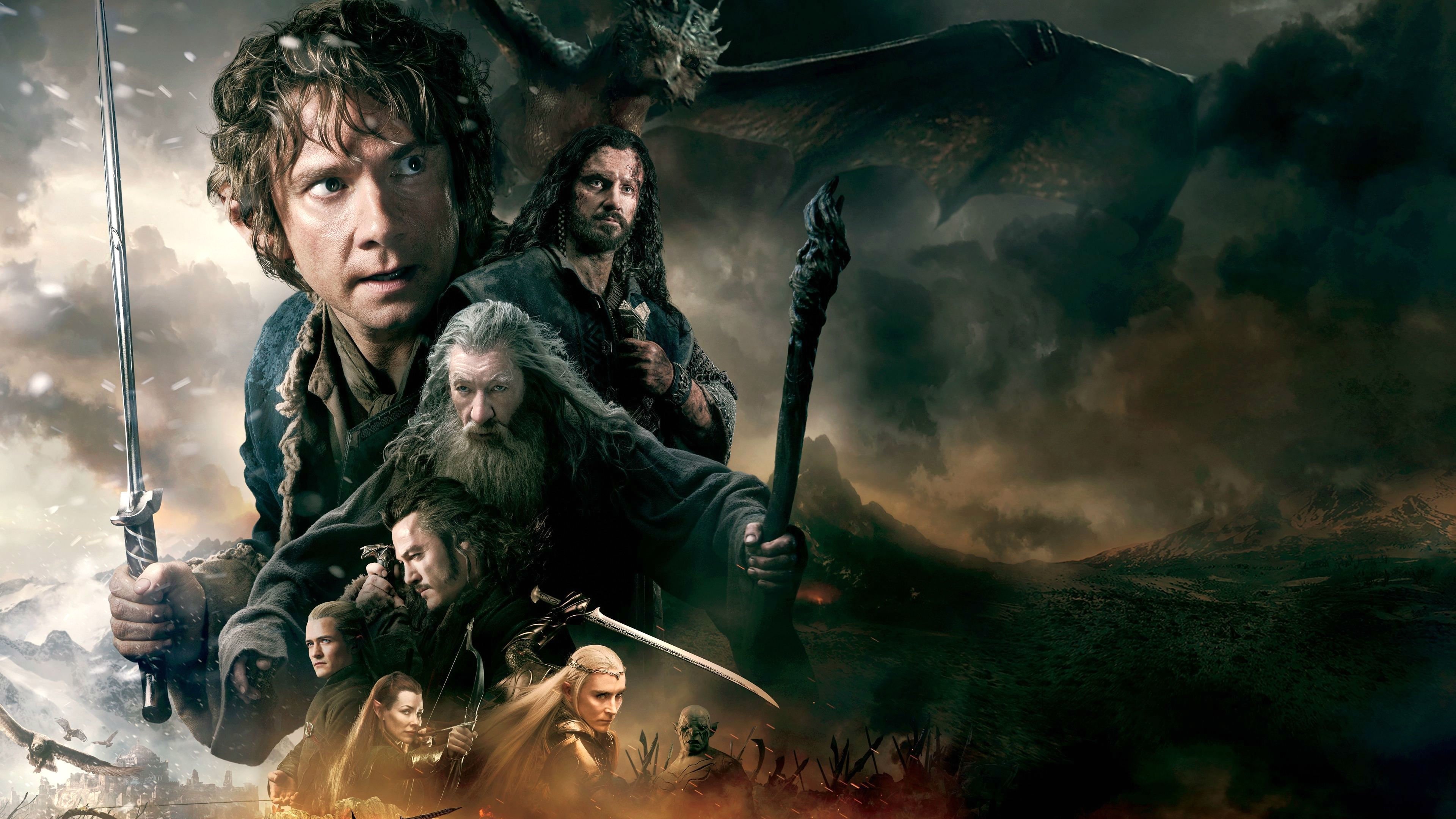 Bilbo Baggins character, Battle scenes, Fantasy adventure, Desktop and mobile wallpapers, 3840x2160 4K Desktop